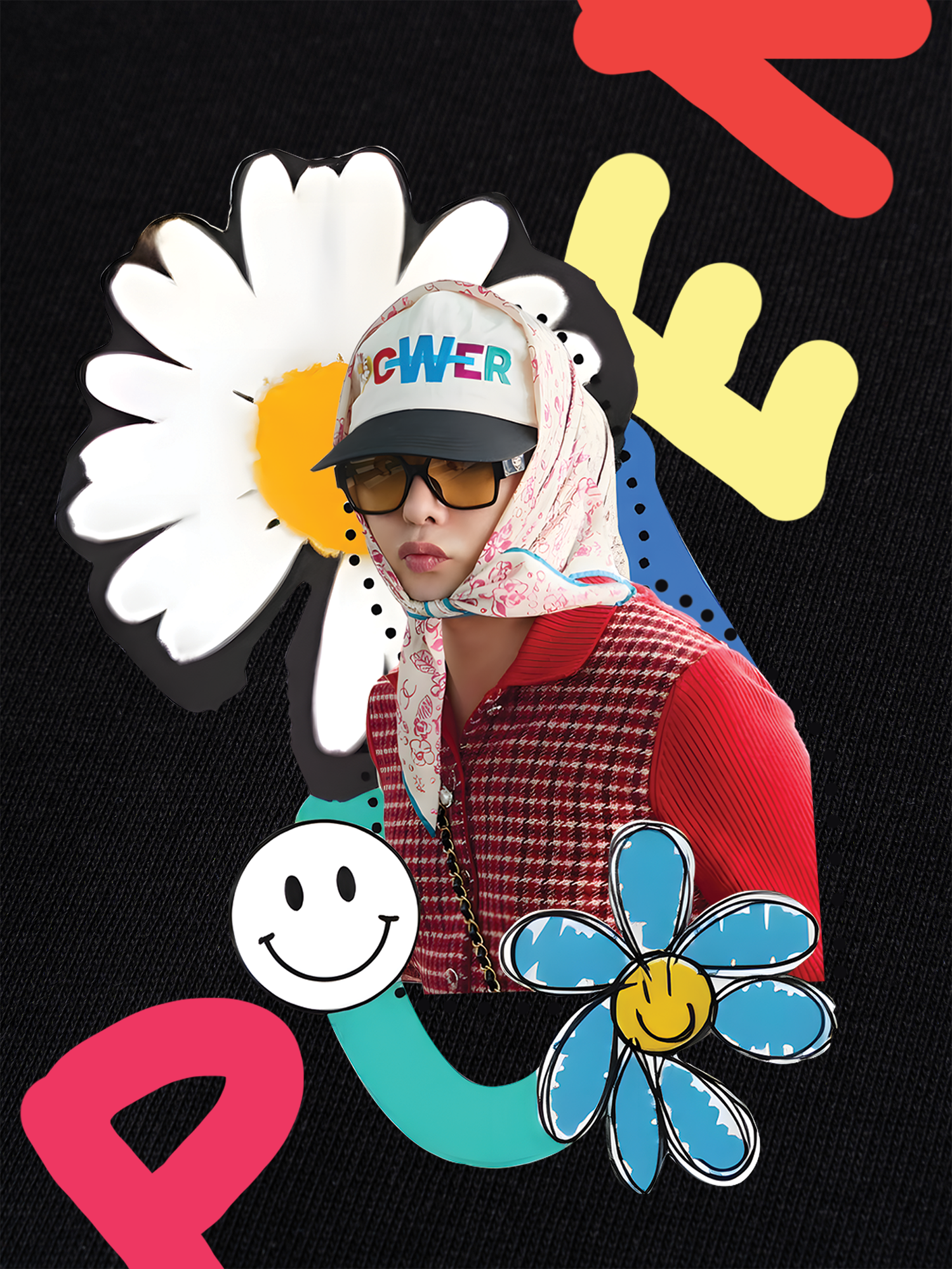 Áo Thun Ringer Relaxed Fit Floral Power Daisy Flower X GD