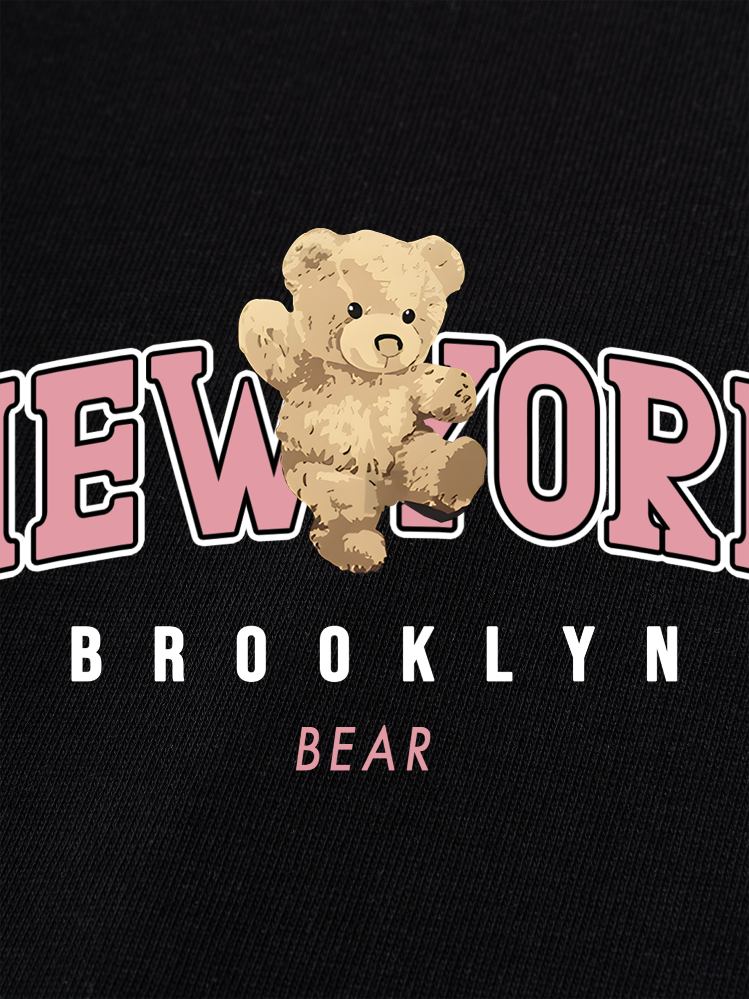 Áo Thun Ringer Relaxed Fit City Pink New York Bear