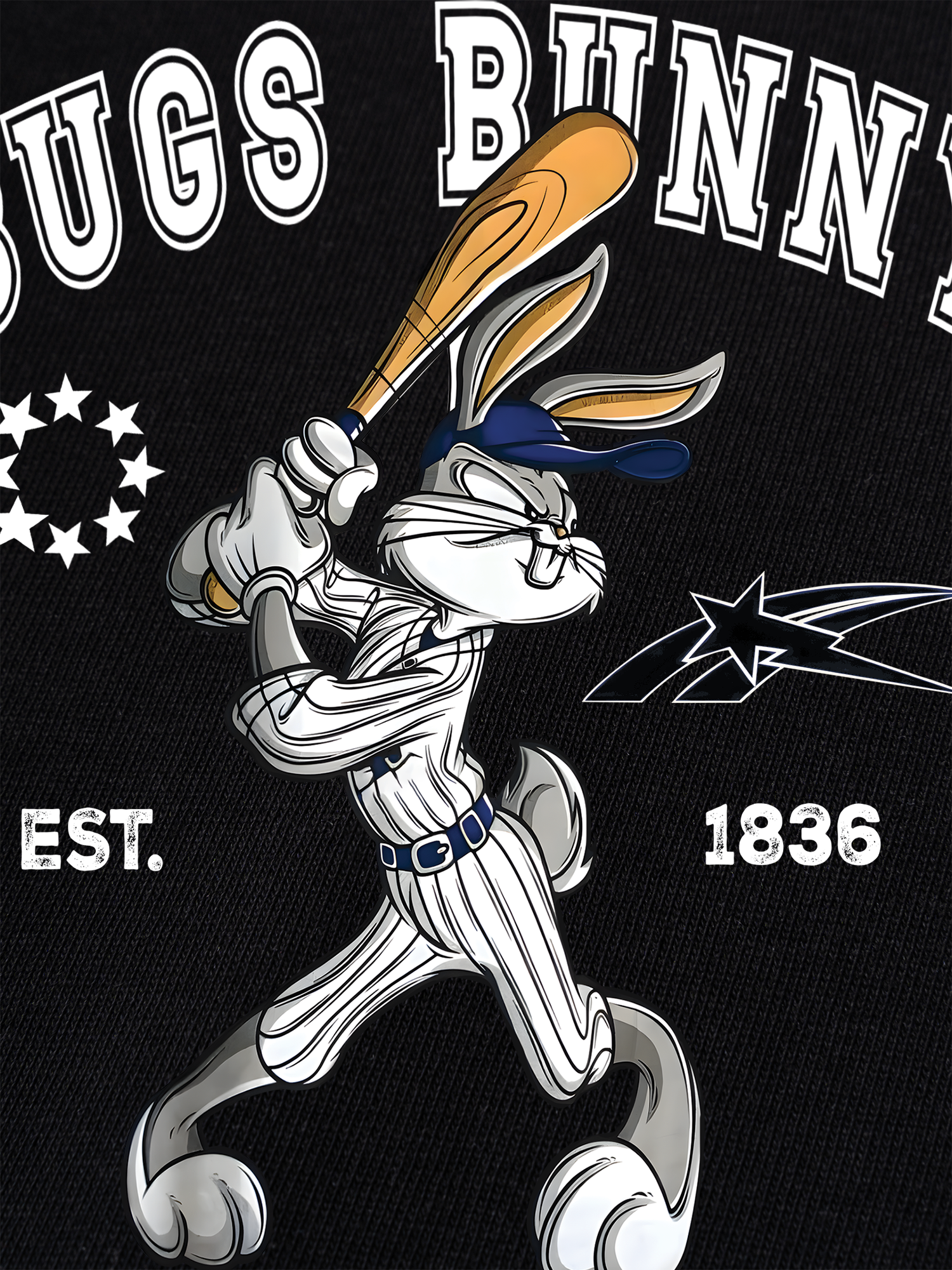 Áo Thun Ringer Relaxed Fit Baseball Bugs Bunny