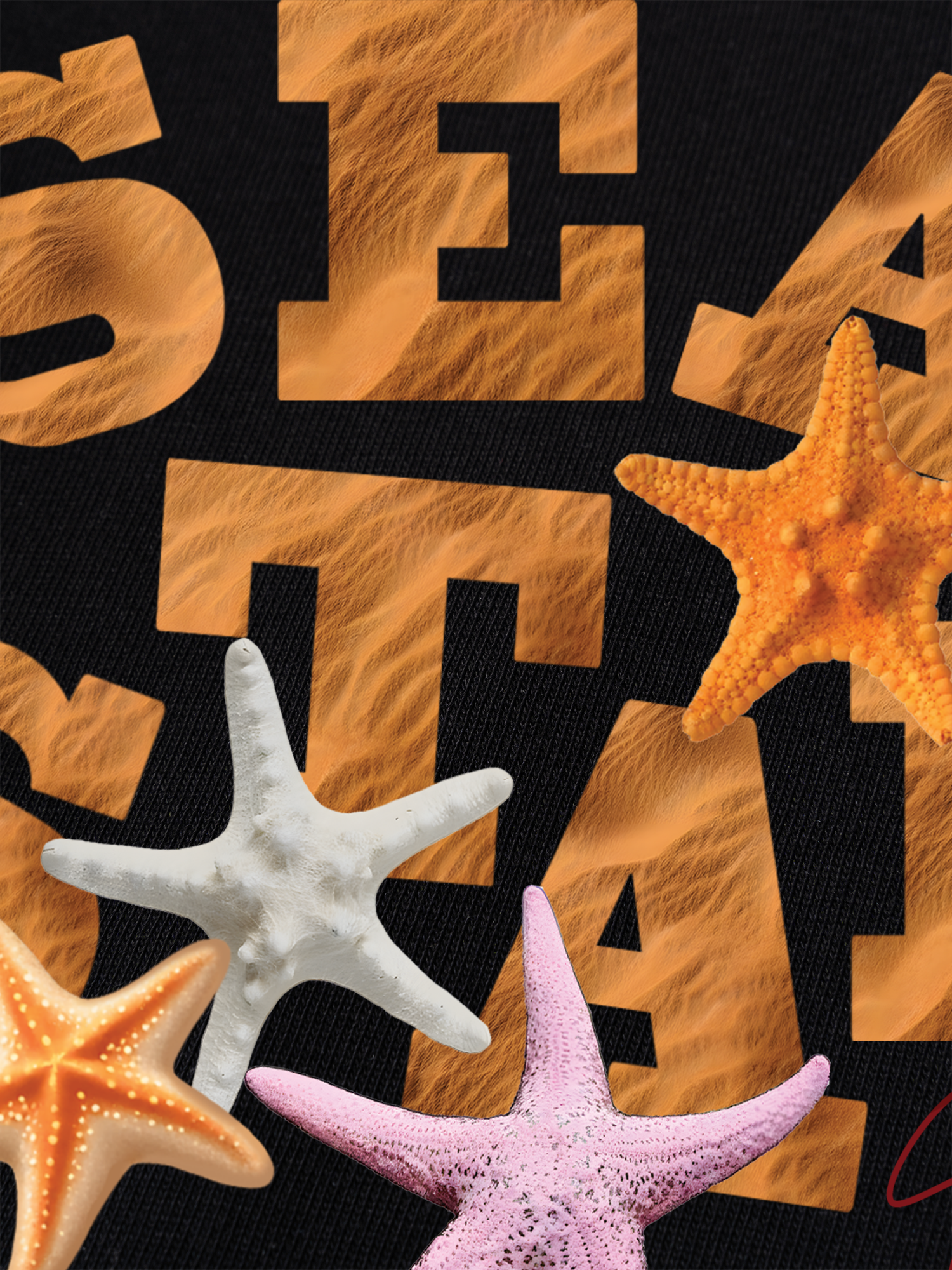 Áo Thun Ringer Relaxed Fit Tropical Starfish Parrty Sand