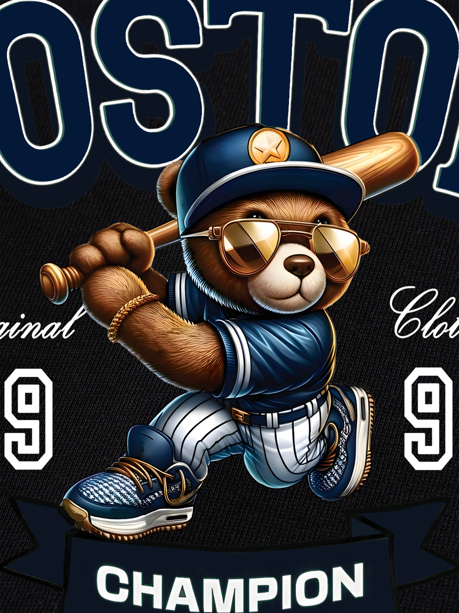 Áo Thun Ringer Relaxed Fit Baseball Boston Teddy