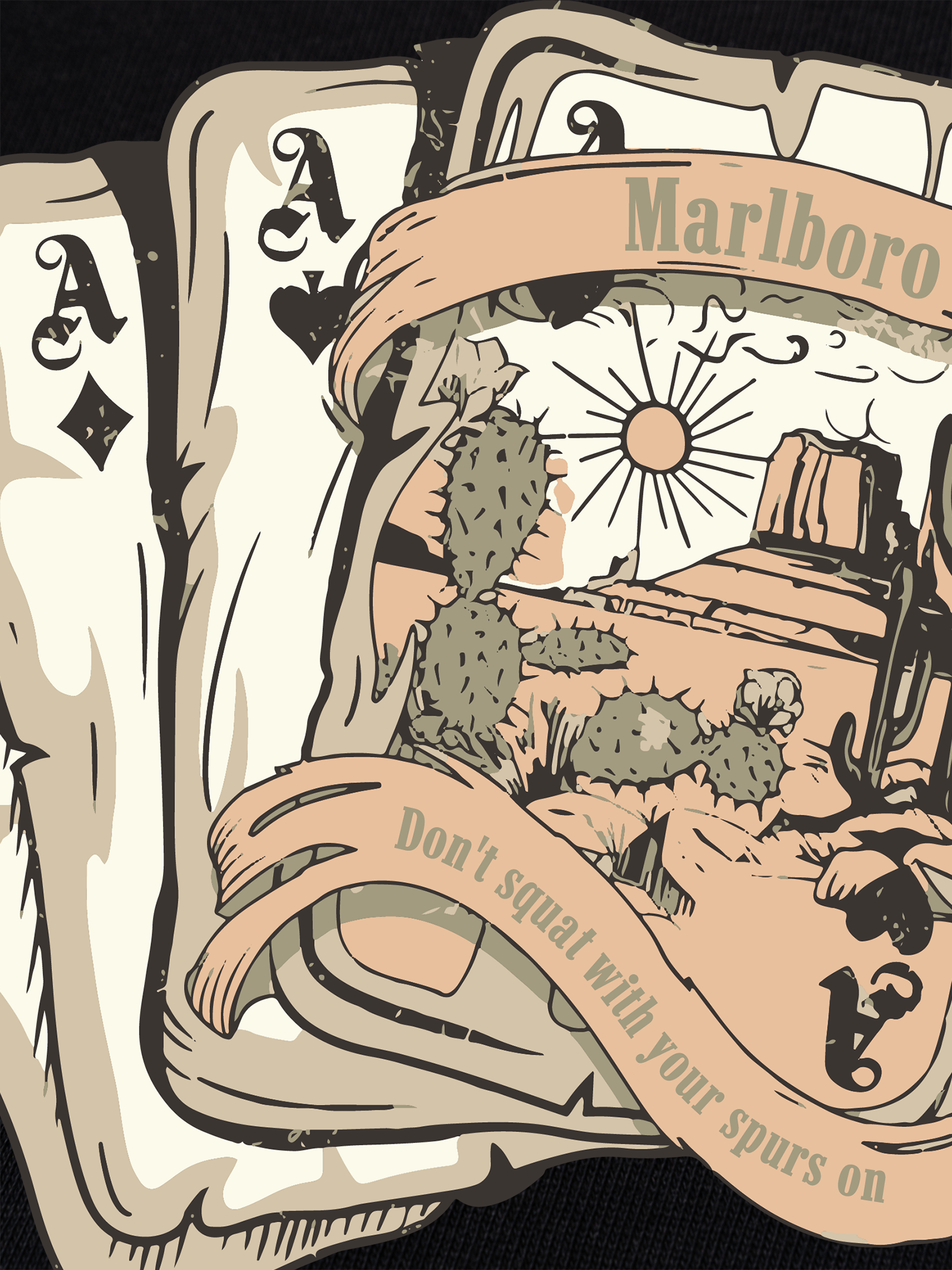 Áo Thun Ringer Relaxed Fit Marlboro Don_t Squat