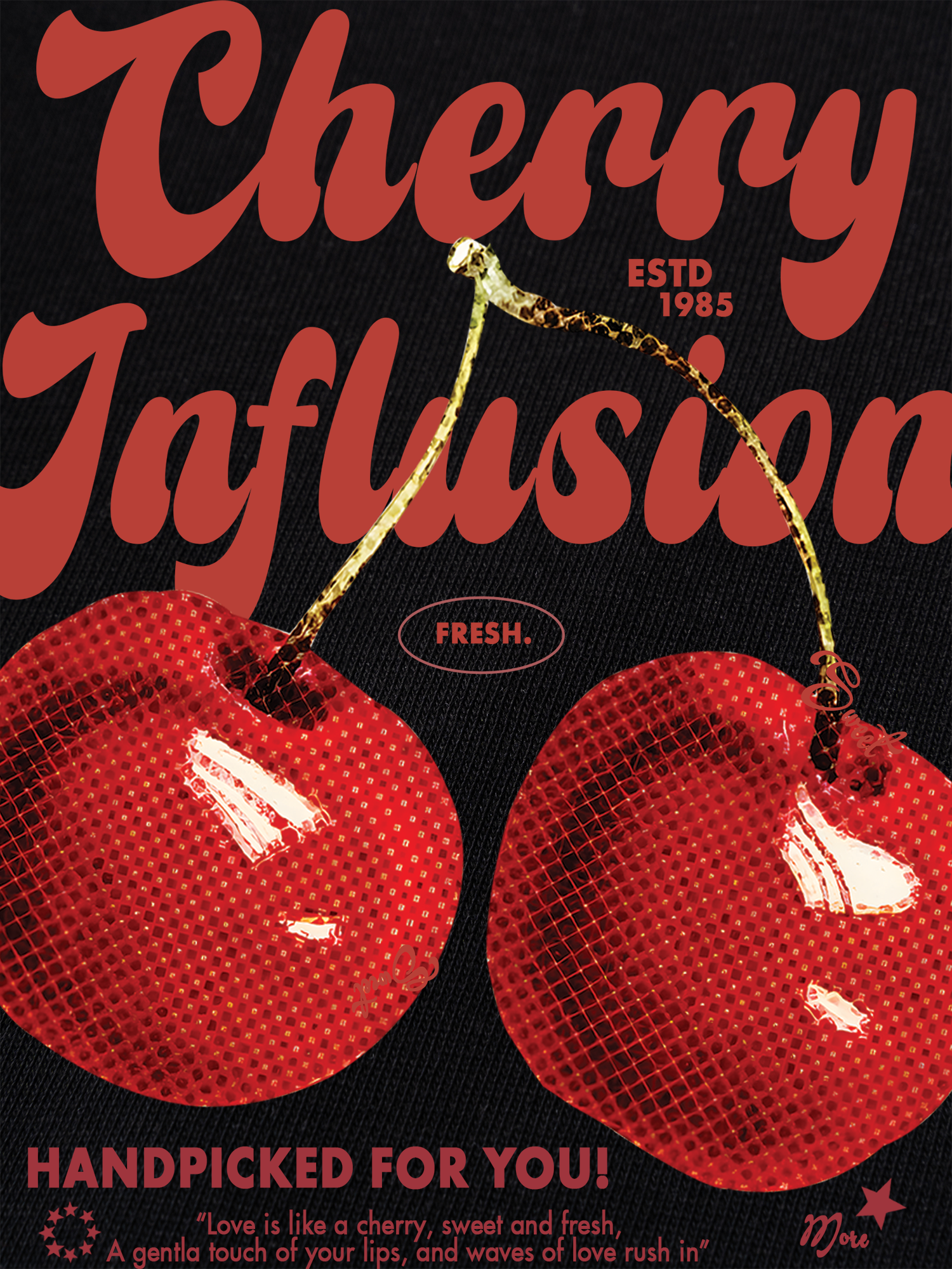 Áo Thun Ringer Relaxed Fit Tropical Cherry Influsion