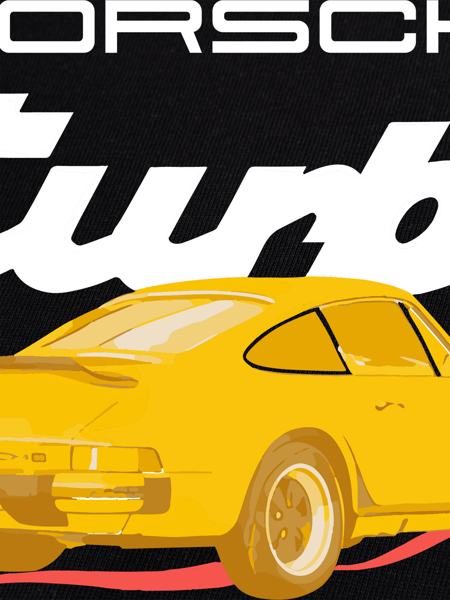 Áo Thun Ringer Relaxed Fit Porsche Turbo Golden Race