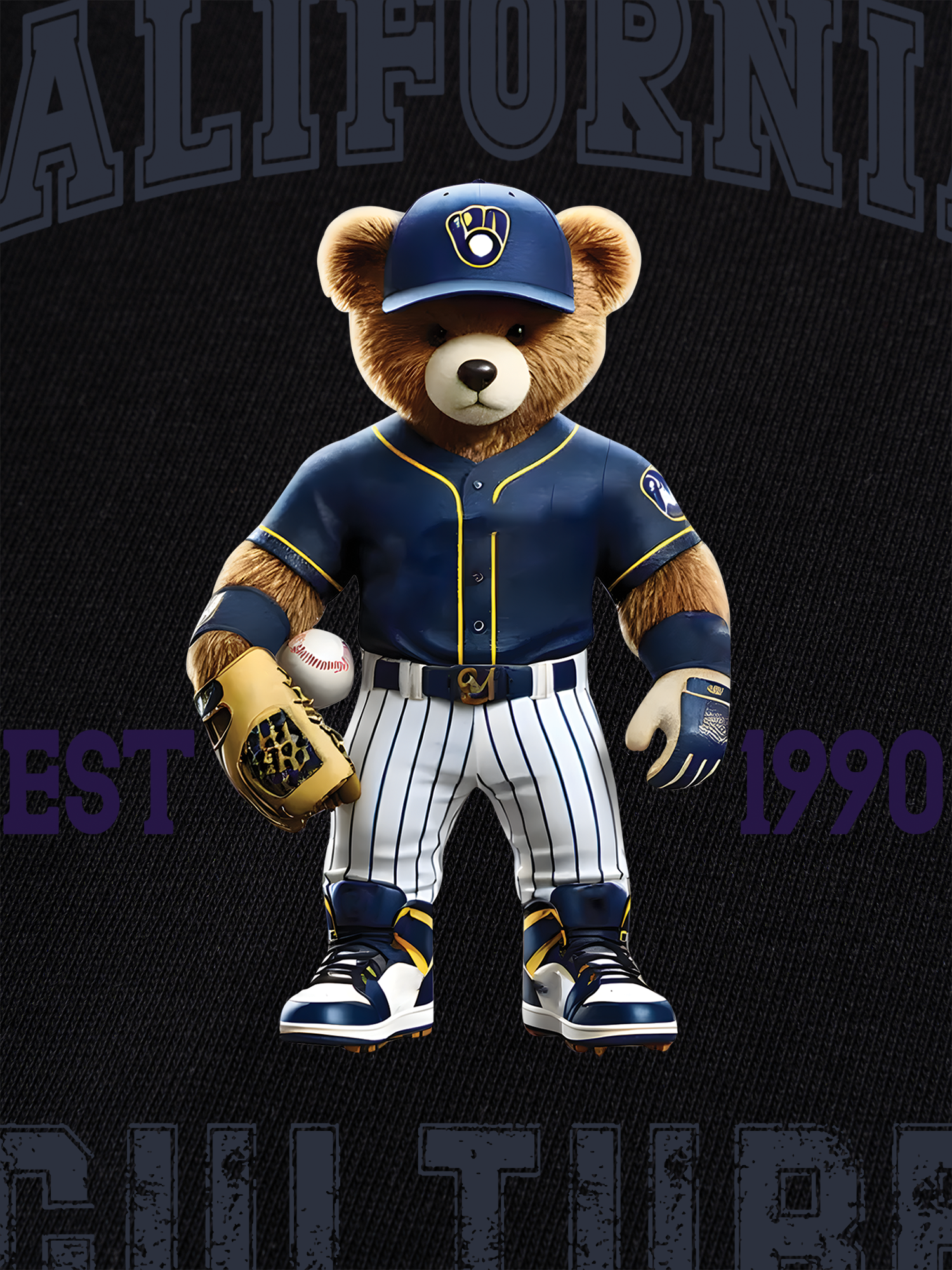 Áo Thun Ringer Relaxed Fit Baseball California Culture