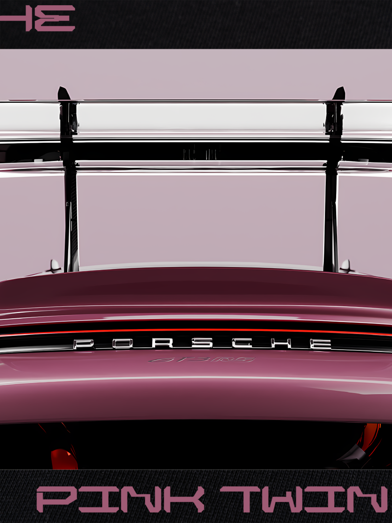 Áo Thun Ringer Relaxed Fit Porsche Pink Twin Turbo