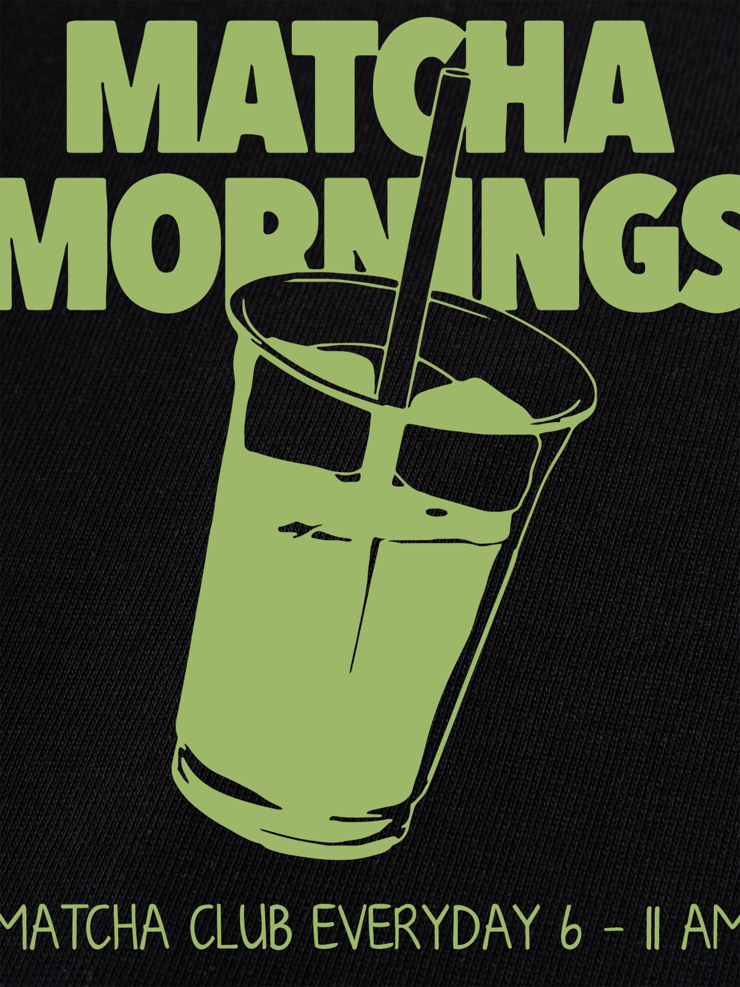 Áo Thun Ringer Relaxed Fit Matcha Mornings