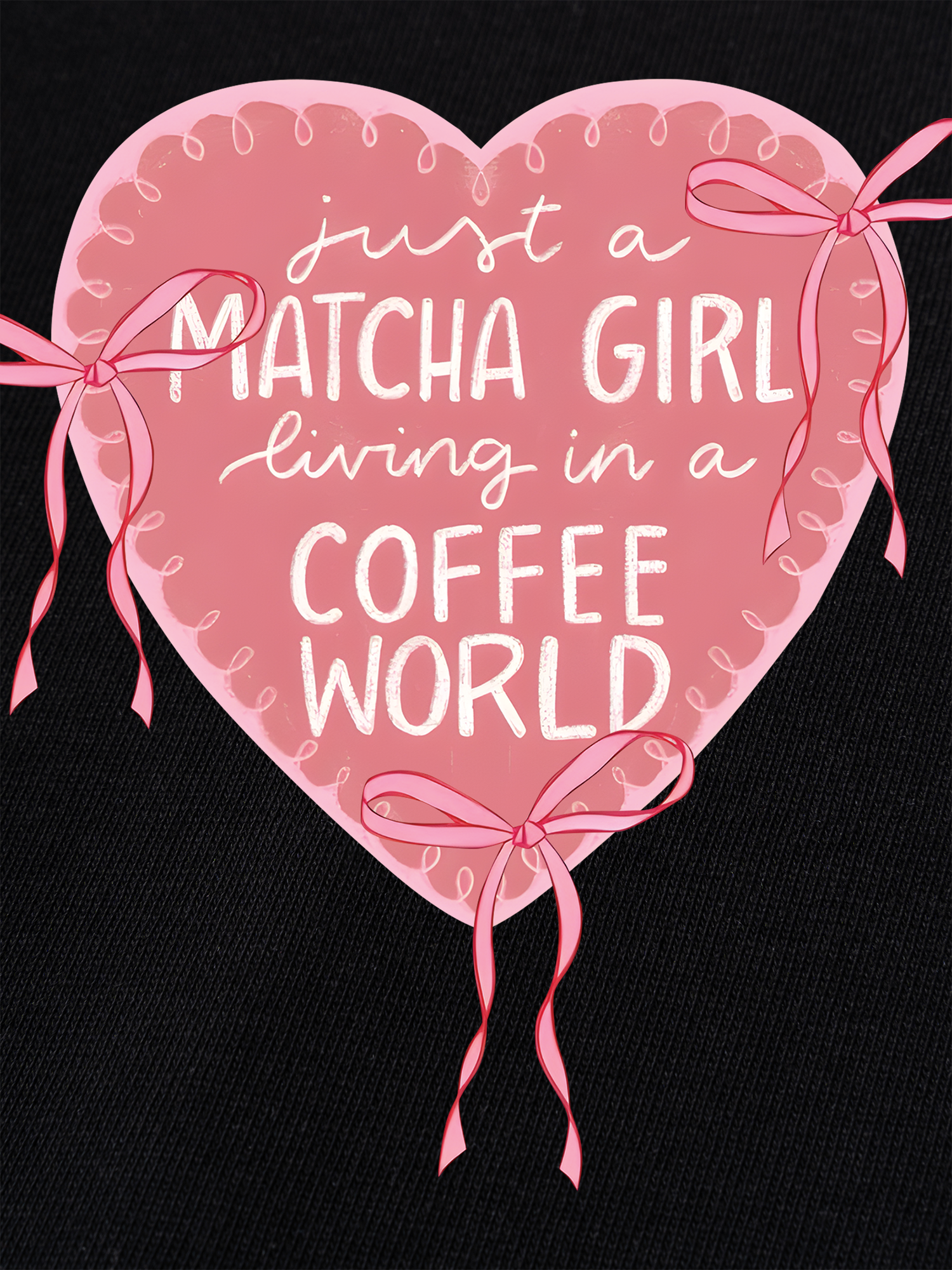 Áo Thun Ringer Relaxed Fit Just A Matcha Girl