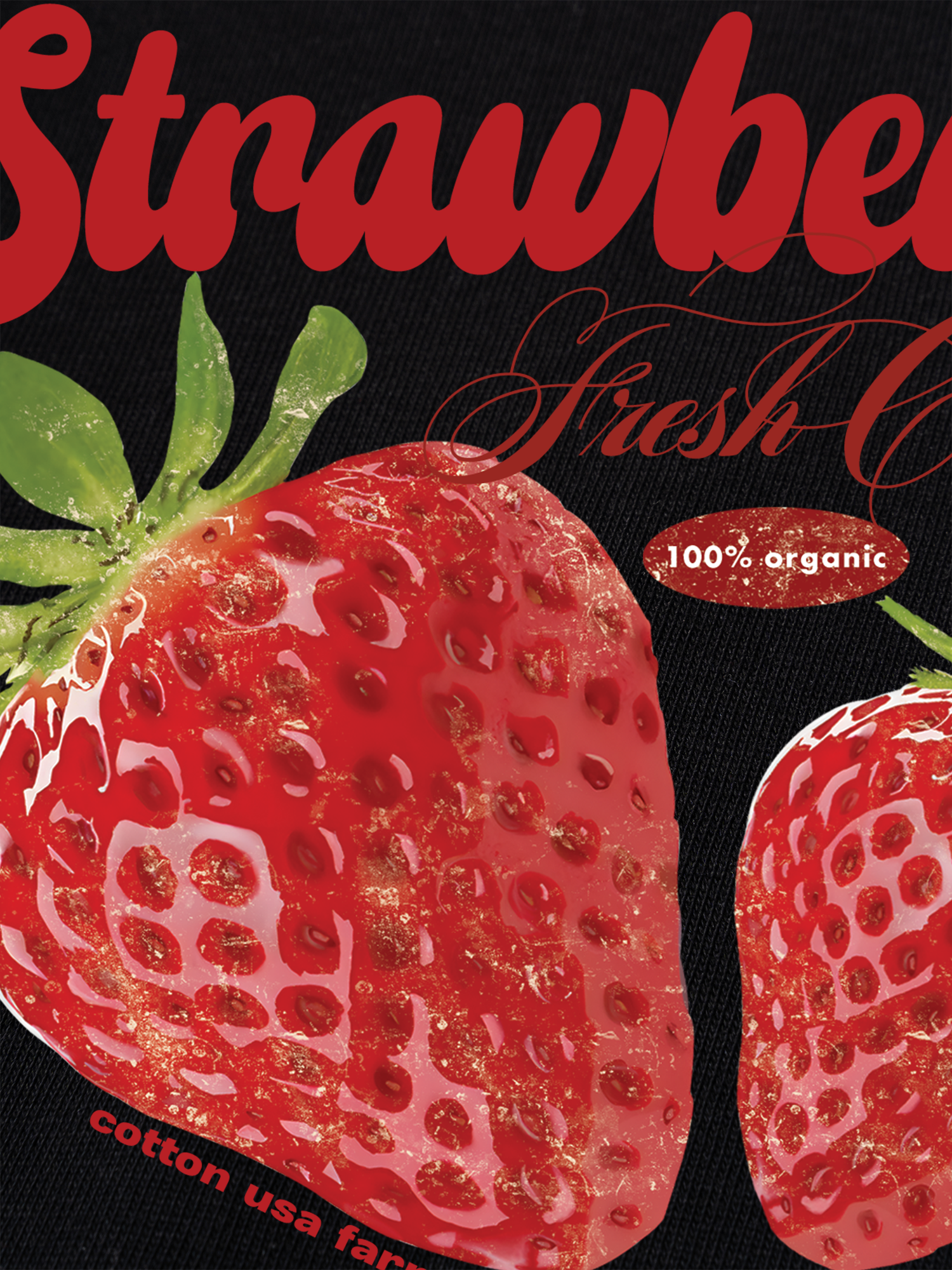 Áo Thun Ringer Relaxed Fit Tropical Strawberry Fresh Club