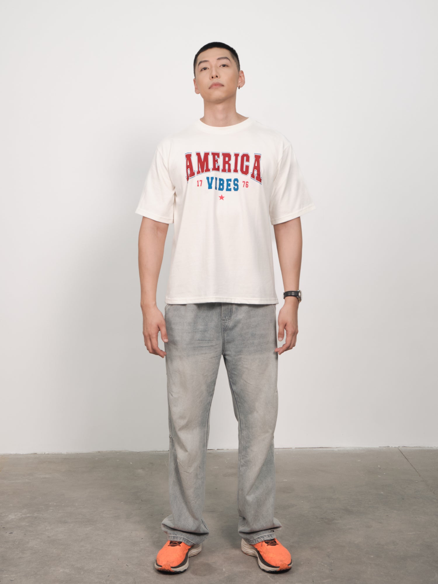 Áo Thun Relaxed Fit USA America Vibes