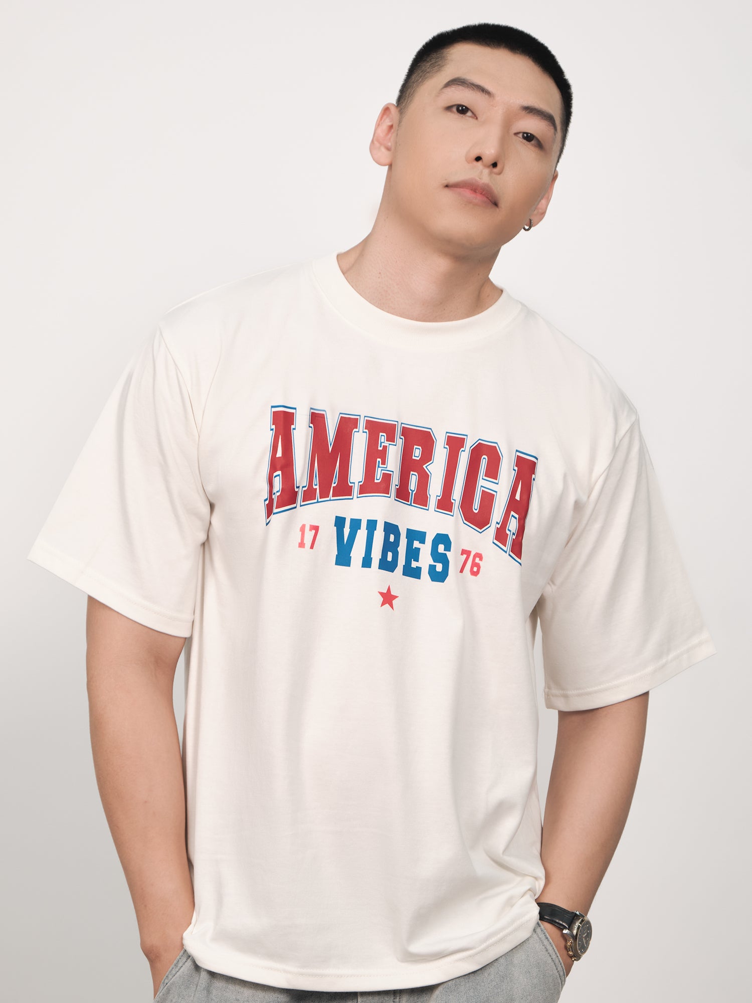 Áo Thun Relaxed Fit USA America Vibes