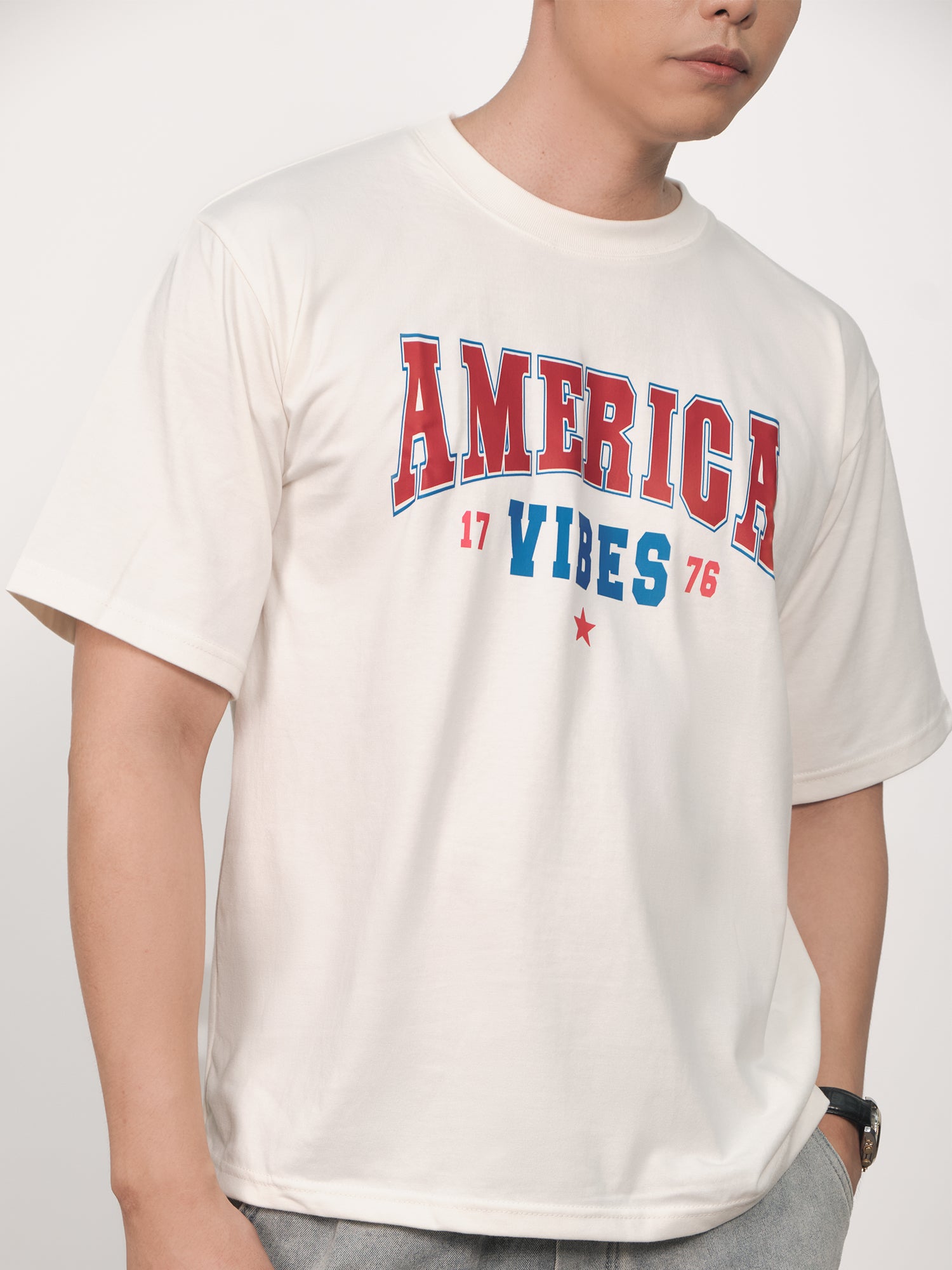 Áo Thun Relaxed Fit USA America Vibes