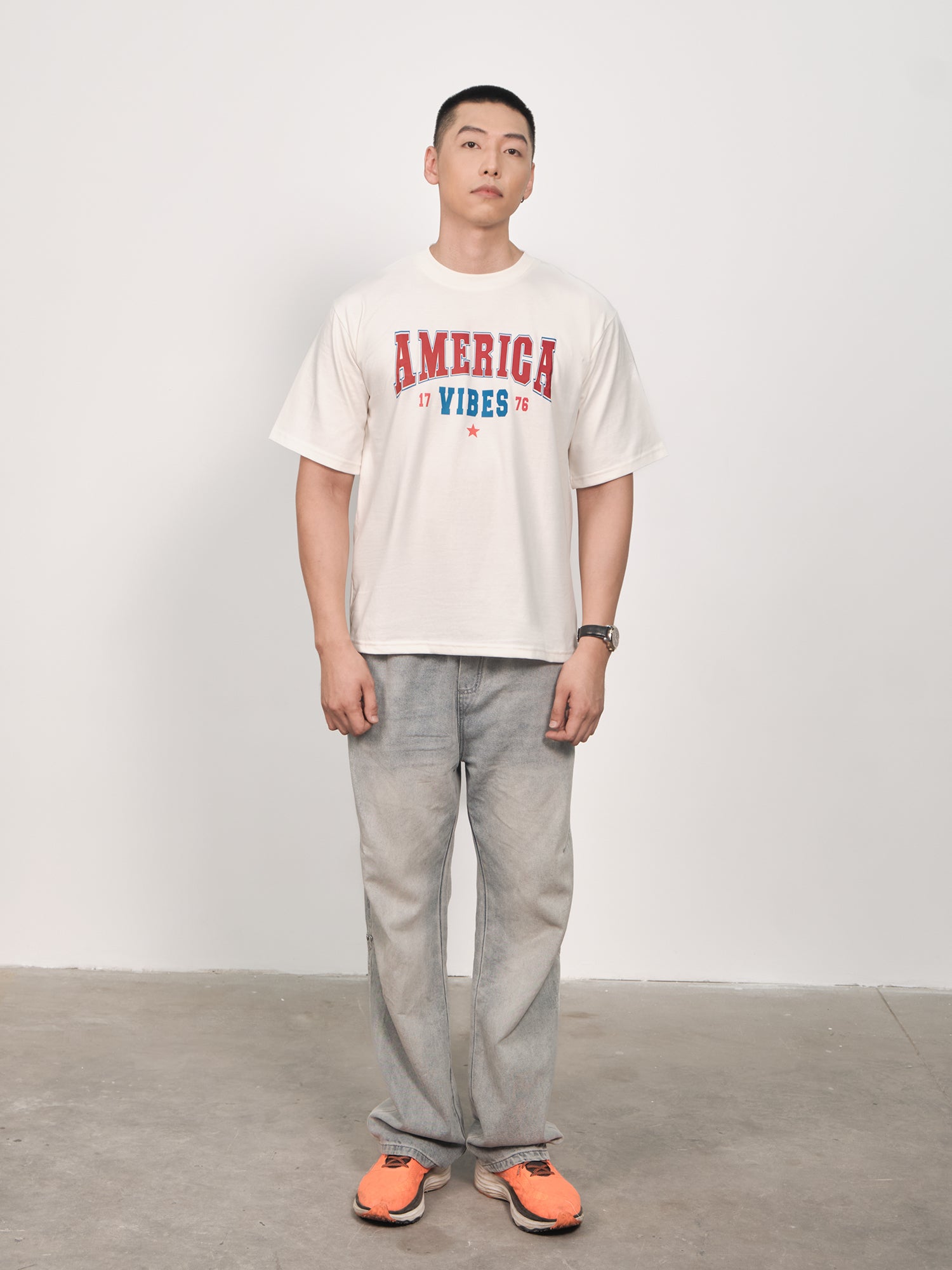 Áo Thun Relaxed Fit USA America Vibes