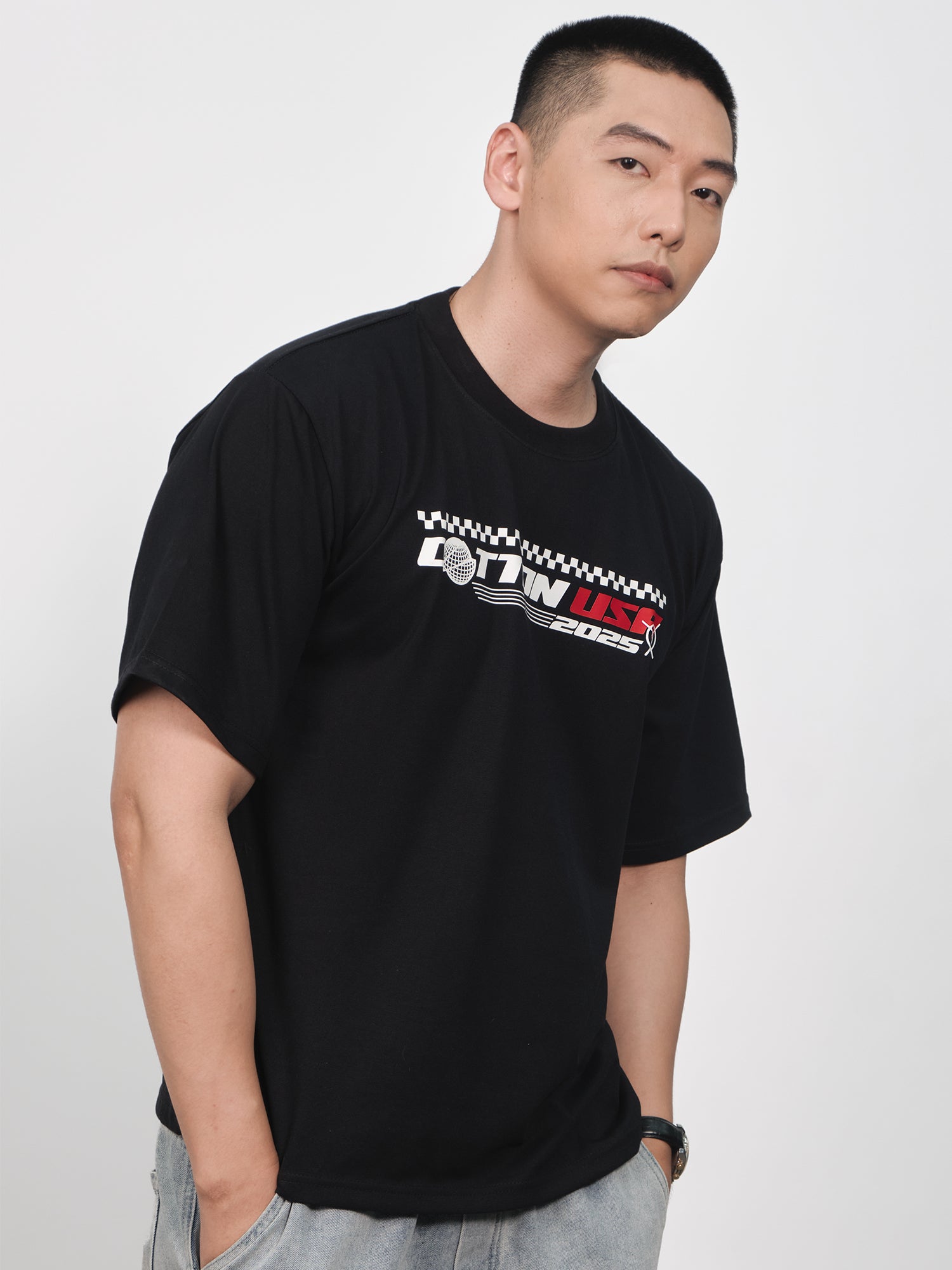 Áo Thun Relaxed Fit USA Target Mode