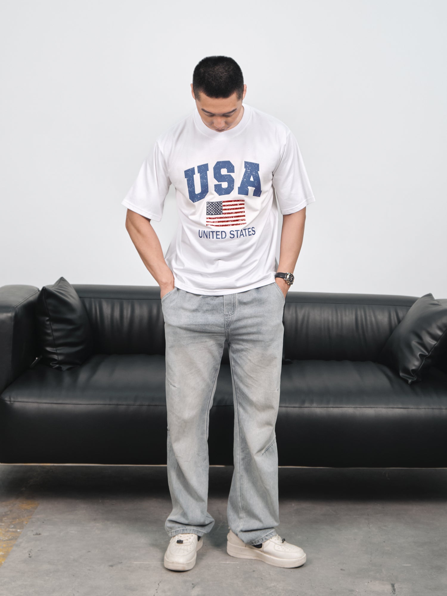 Áo Thun Relaxed Fit USA Vintage United State