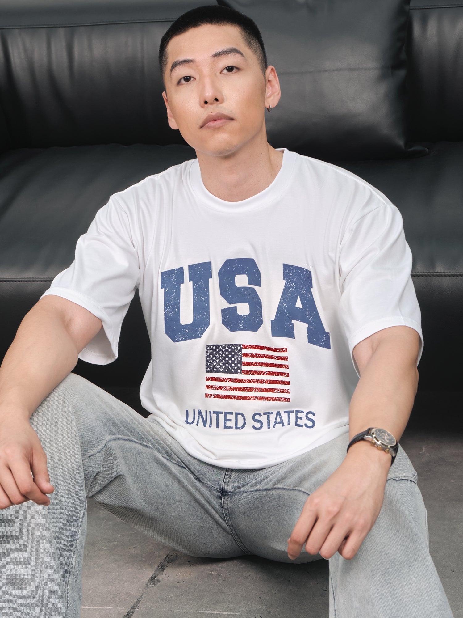 Áo Thun Relaxed Fit USA Vintage United State