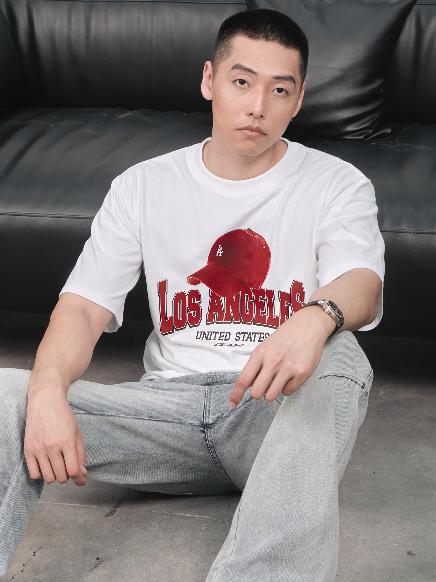 Áo Thun Relaxed Fit USA Los Ageles