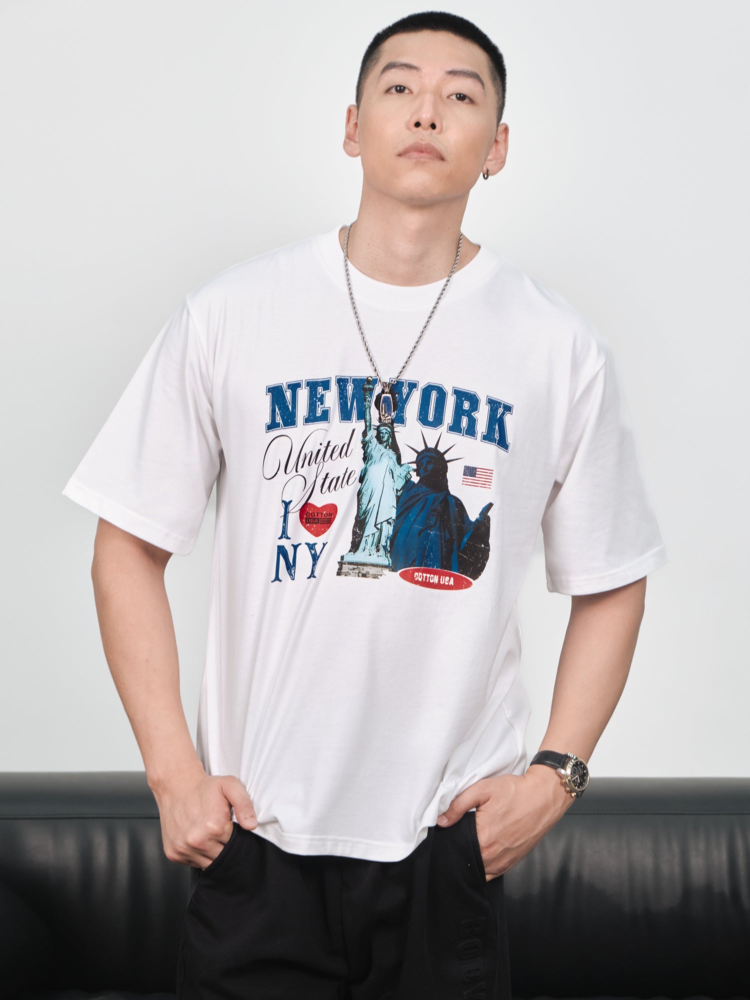 Áo Thun Relaxed Fit USA I LOve NY