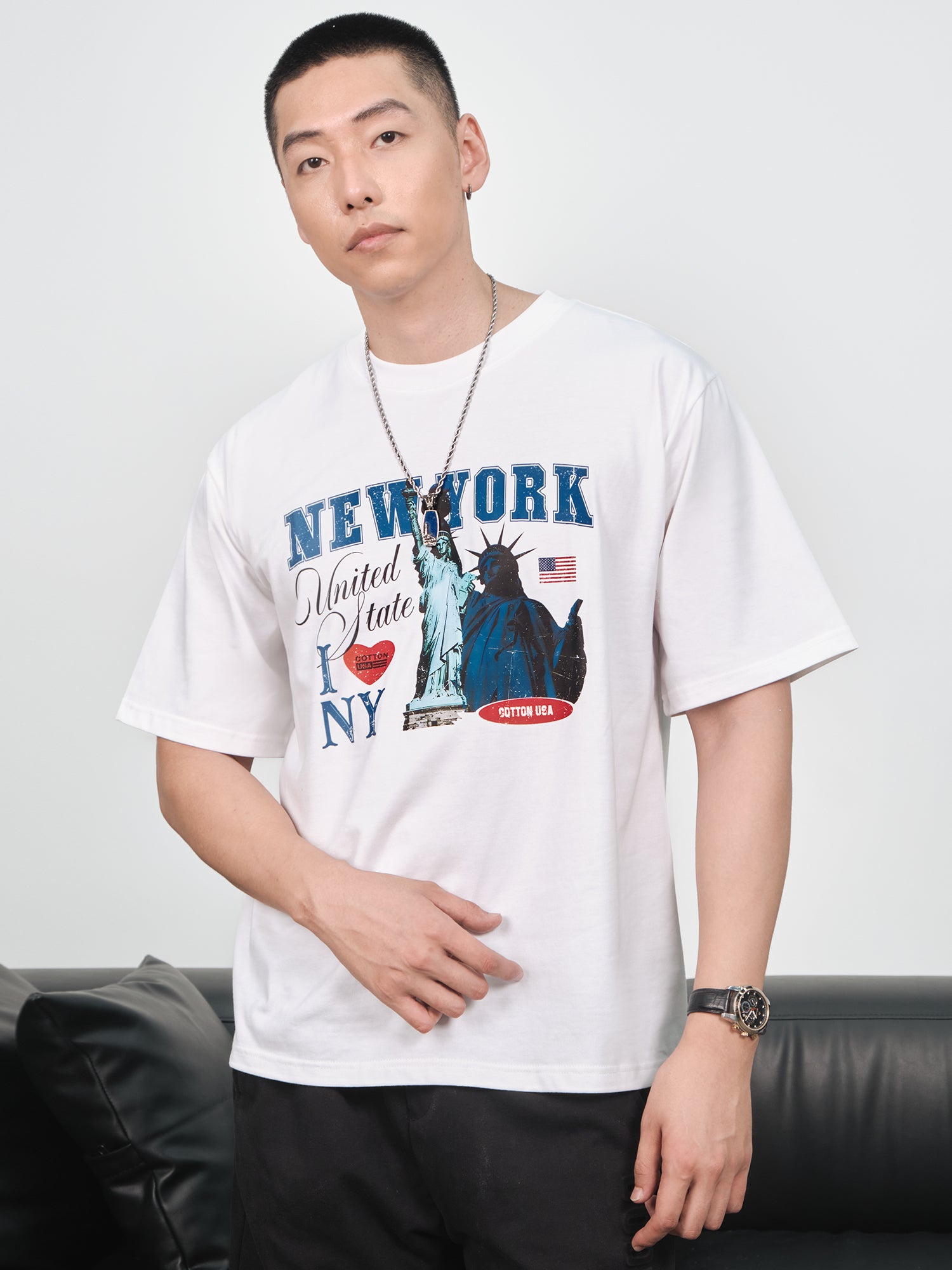 Áo Thun Relaxed Fit USA I LOve NY