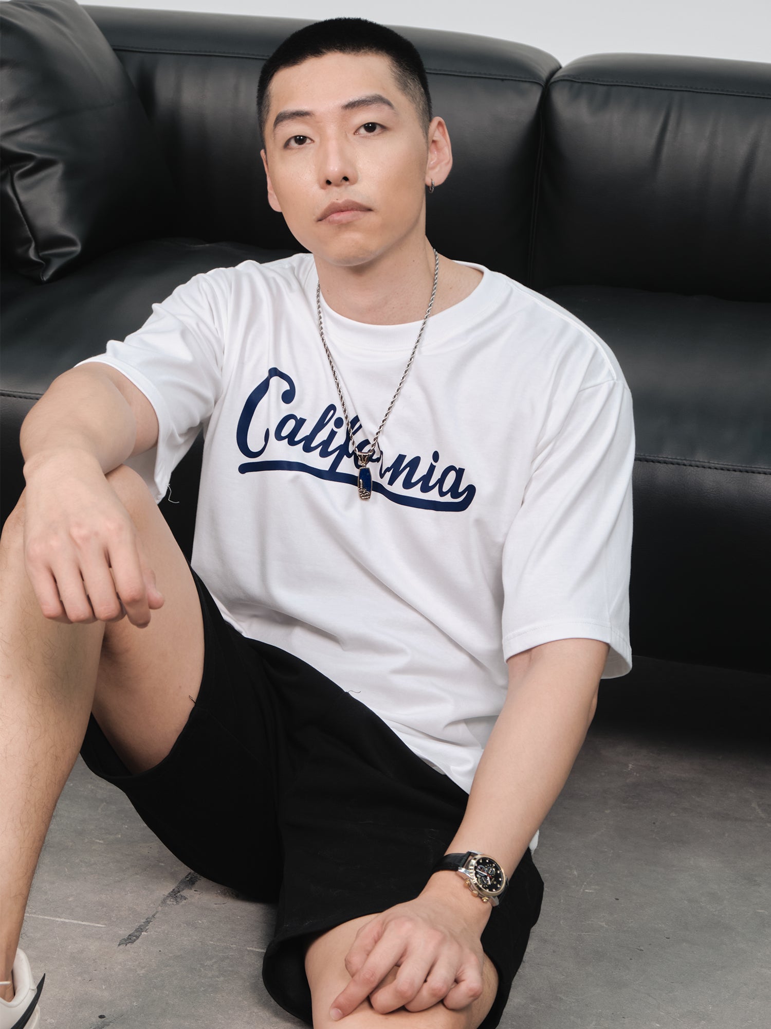 Áo Thun Relaxed Fit USA Califorinia Blue