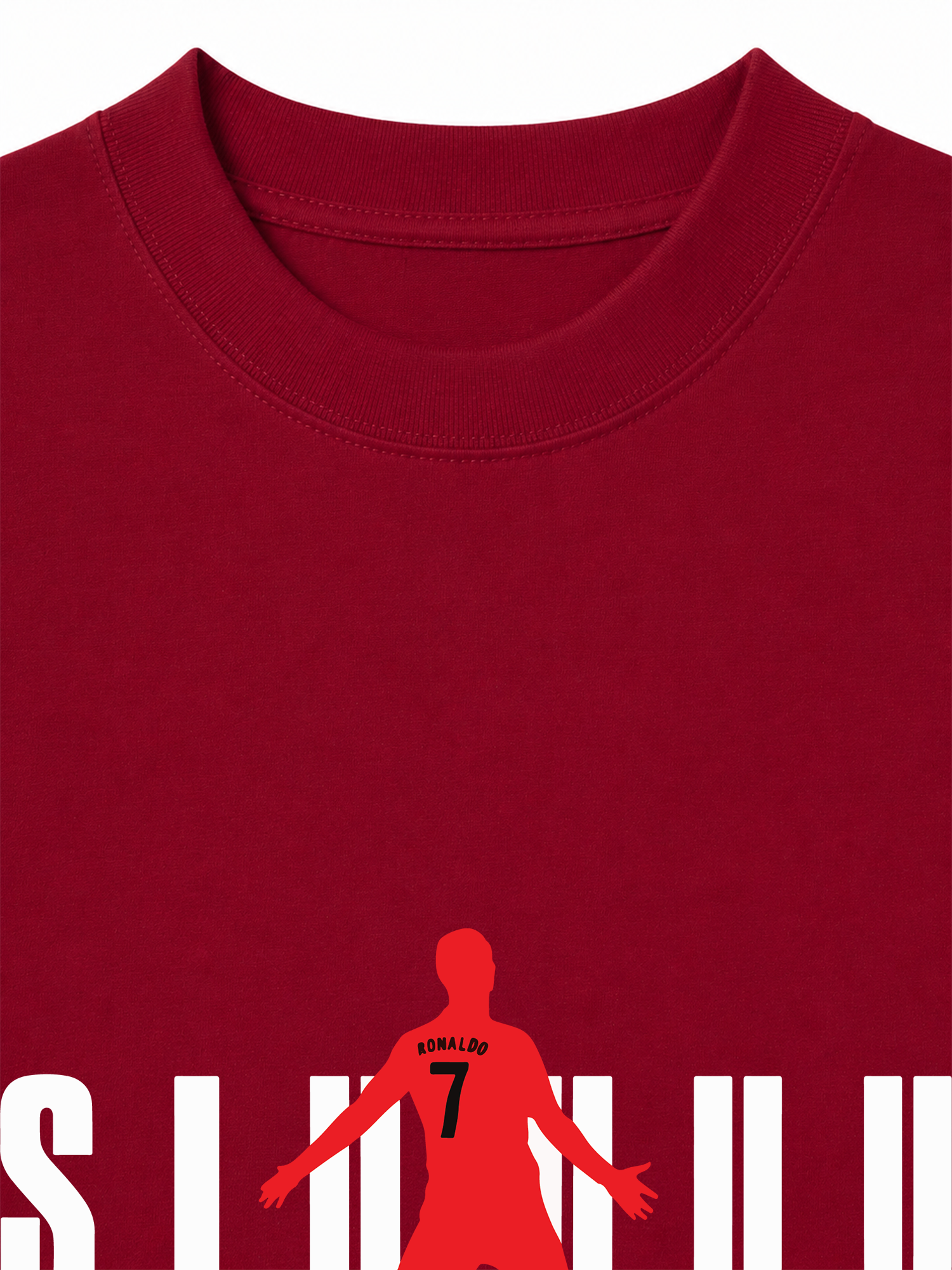 Áo Thun Relaxed Fit Áo Thun SIUUUU Black And Red