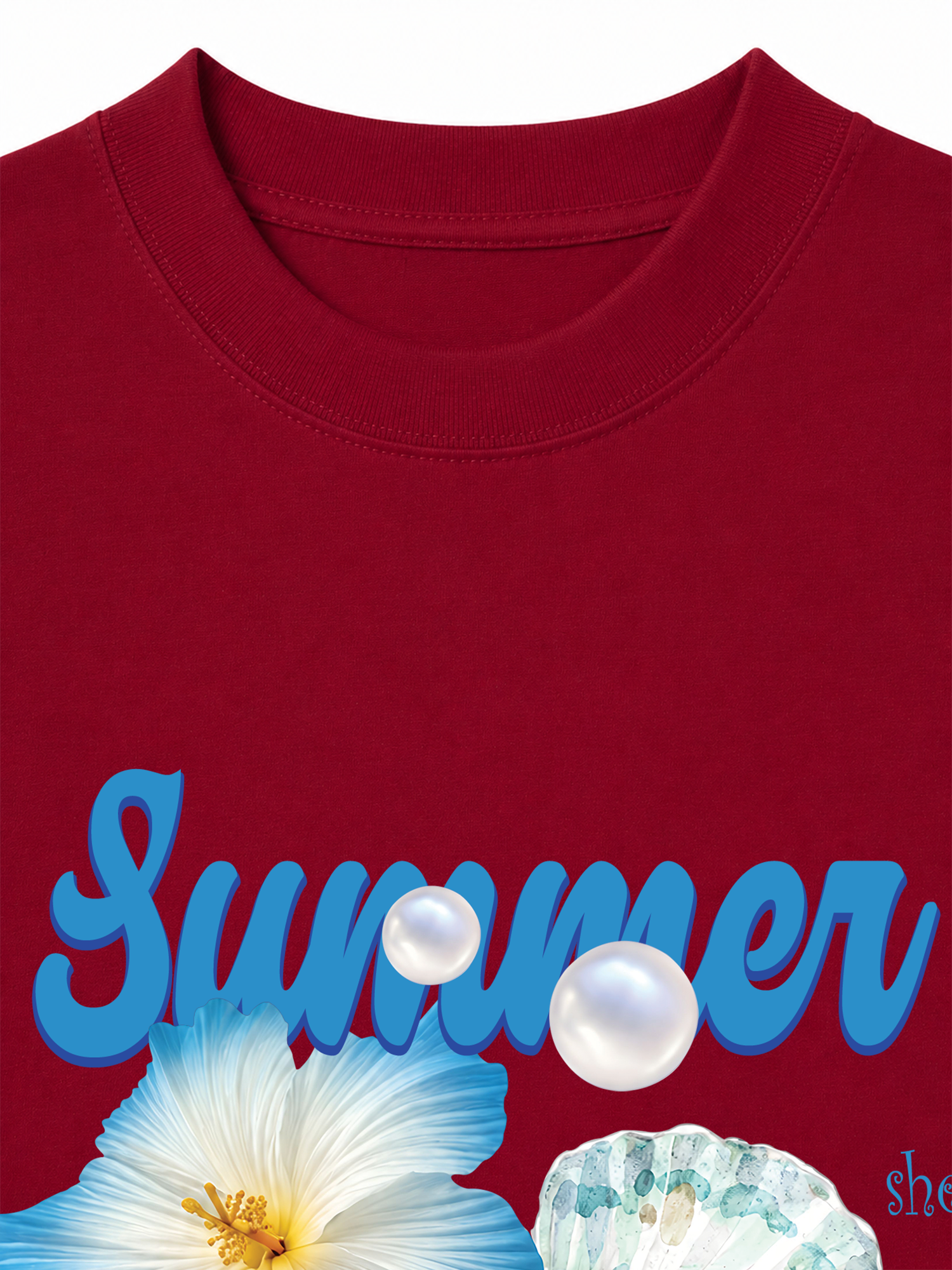 Áo Thun Relaxed Fit Tshirt Tropical Summer, Shell, Starfish