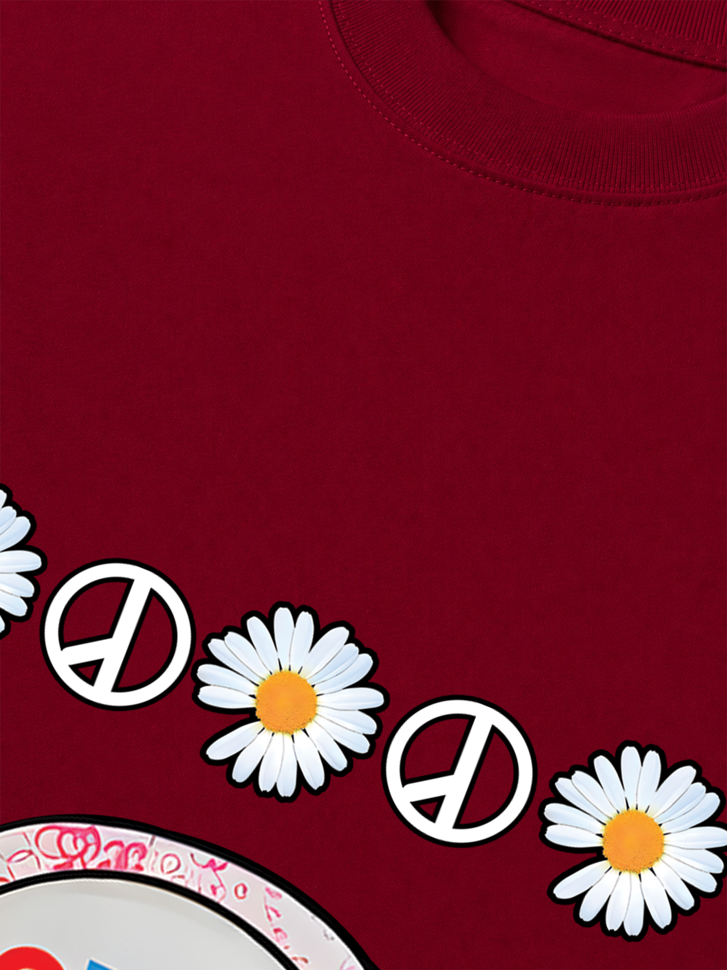 Áo Thun Relaxed Fit Floral With GD Chibi Daisy Flower