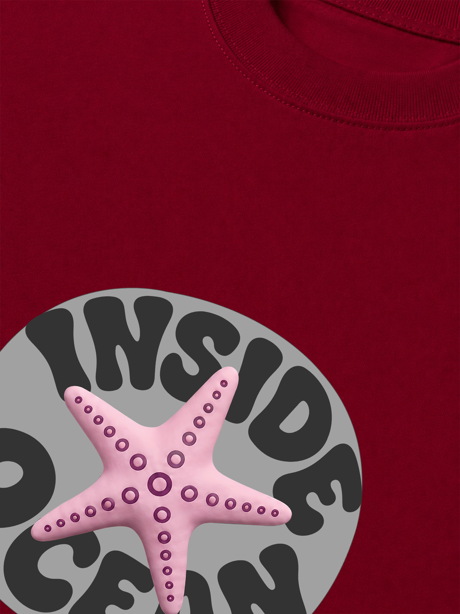 Áo Thun Relaxed Fit Inside Ocean Pink StarFish
