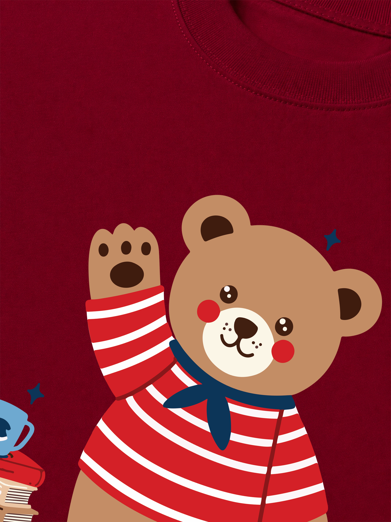 Áo Thun Relaxed Fit Bear Town Bear With Books