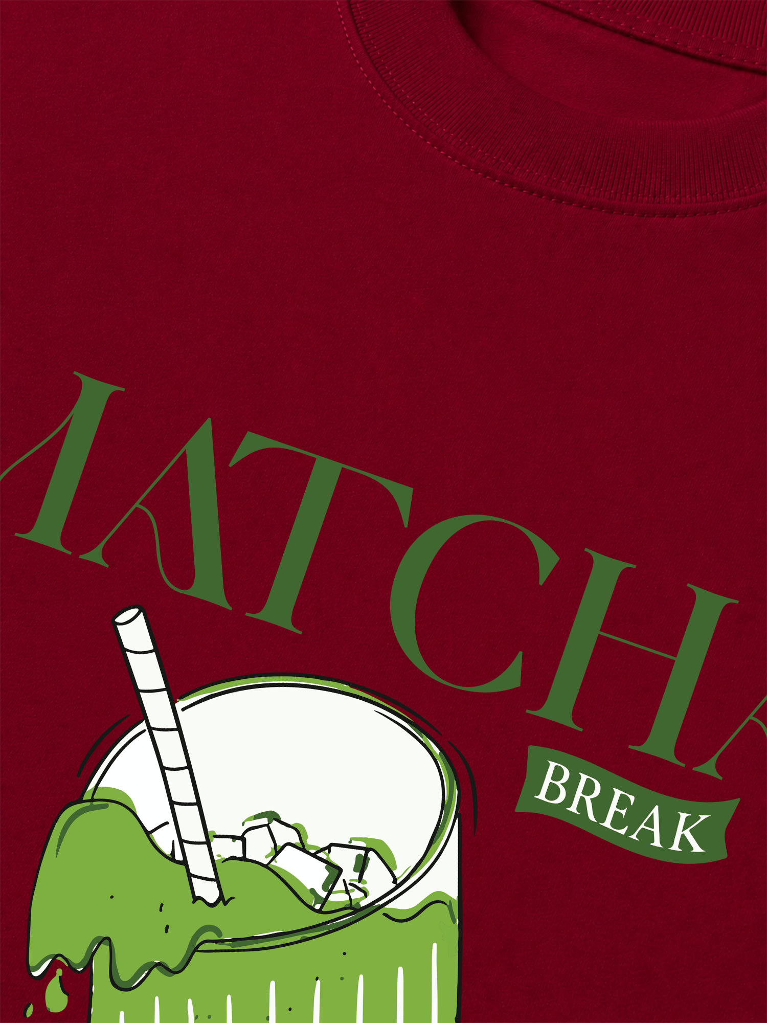 Áo Thun Relaxed Fit Daily Cup Matcha Đá Xay