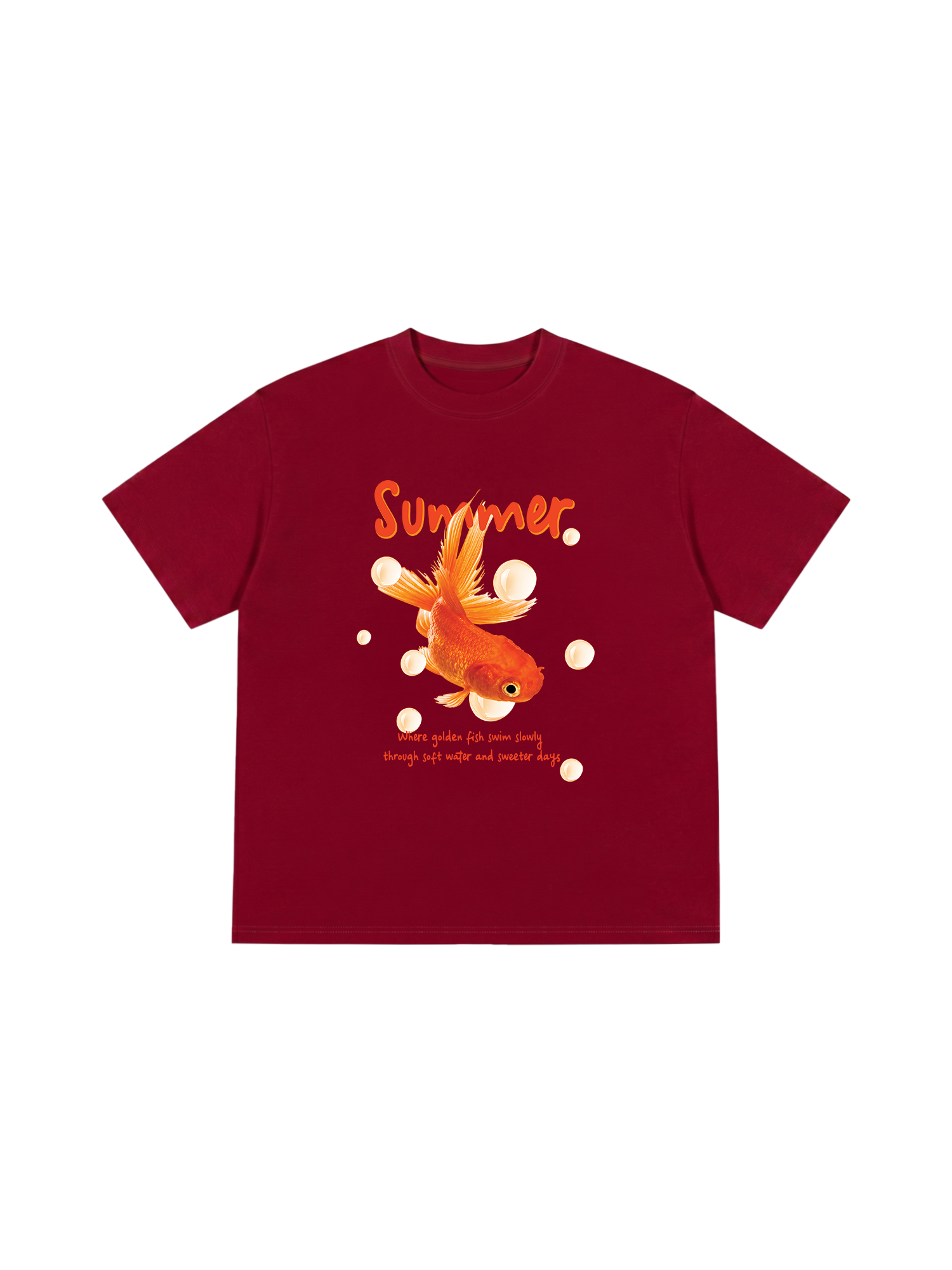 Áo Thun Relaxed Fit Tshirt Tropical Cá Vàng