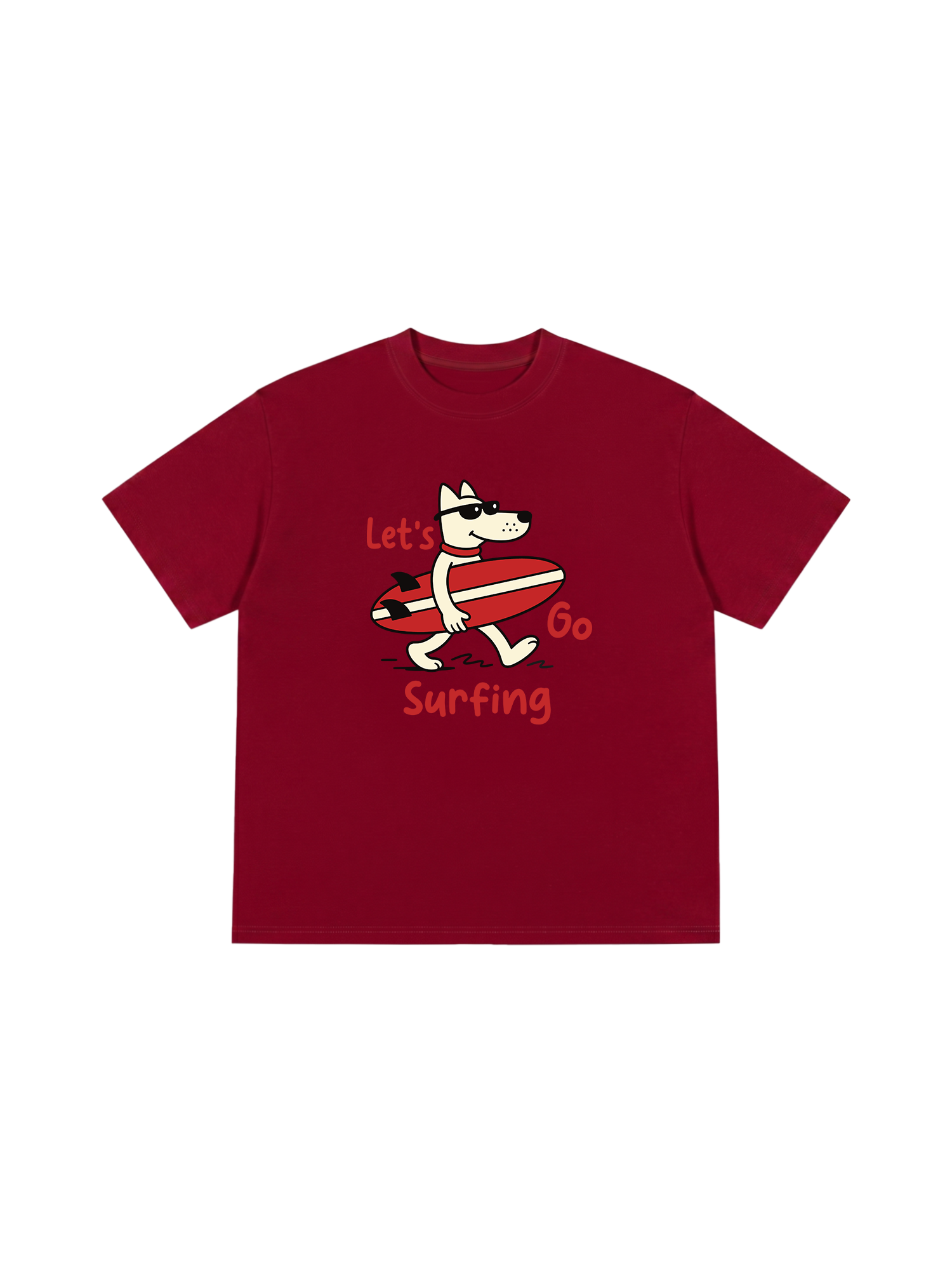 Áo Thun Relaxed Fit Tshirt Tropical Let's Go Surfing
