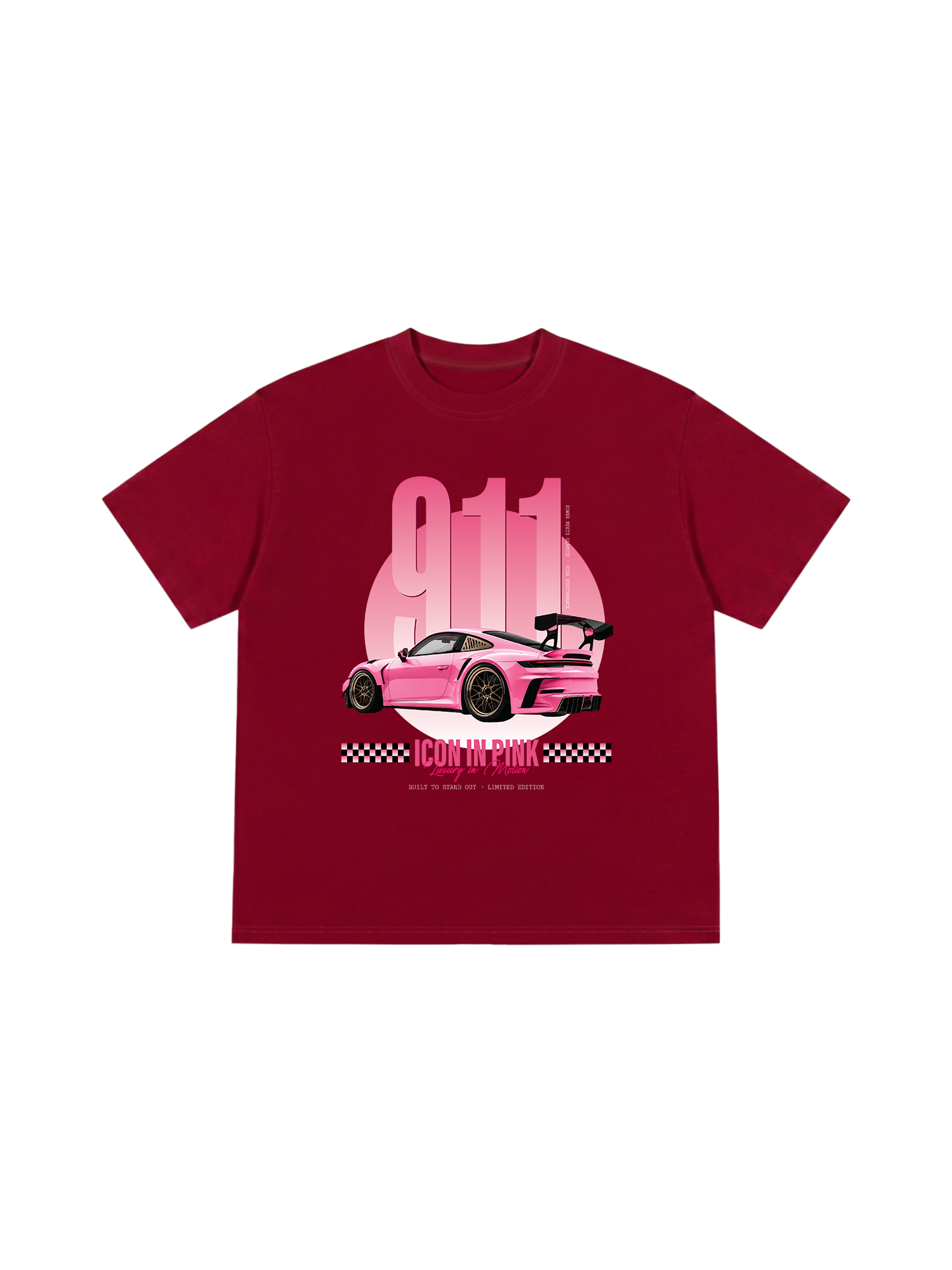 Áo Thun Relaxed Fit Car 911 Icon In Pink