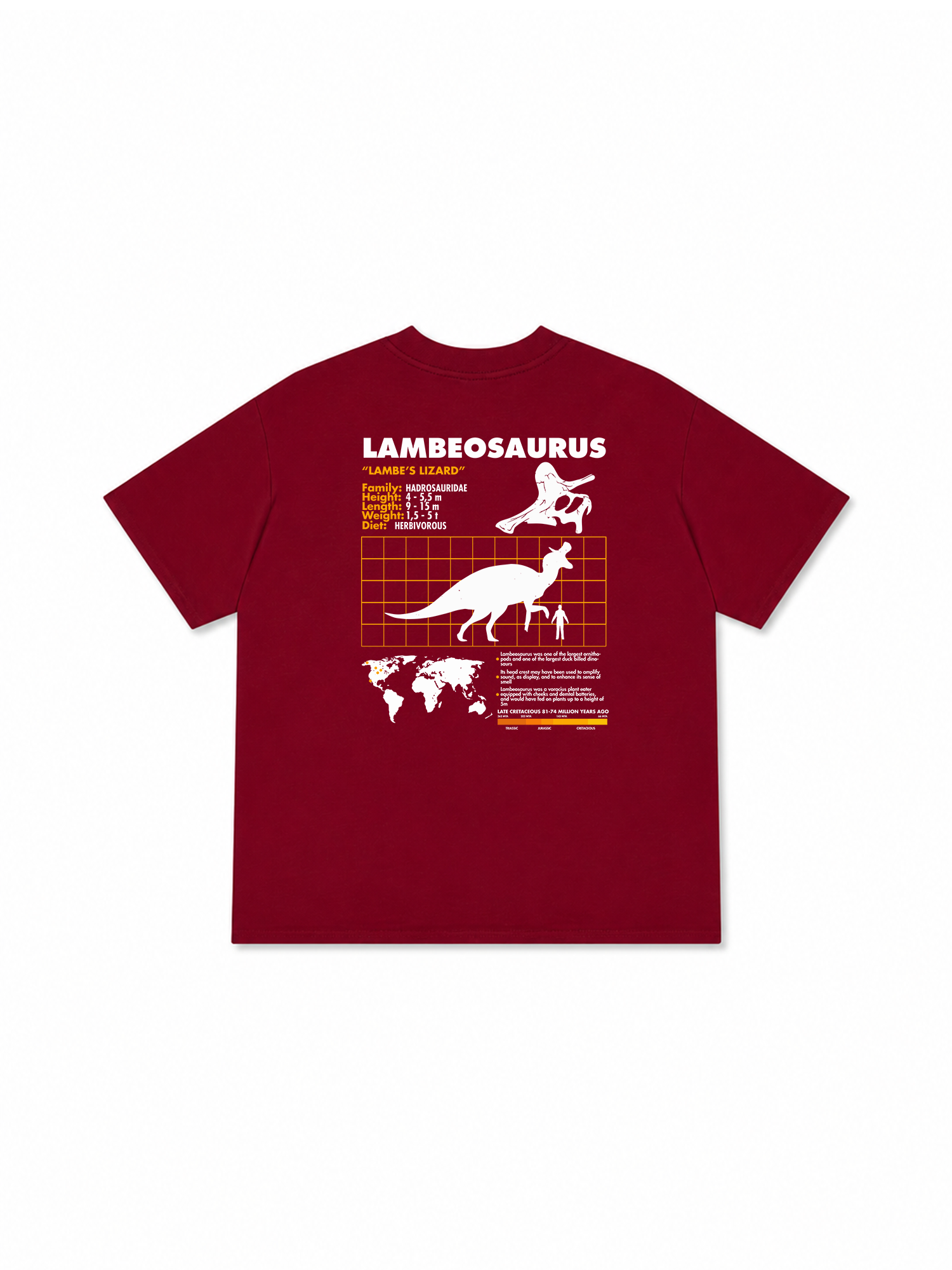 Áo Thun Relaxed Fit Analysis Table Lambeosaurus