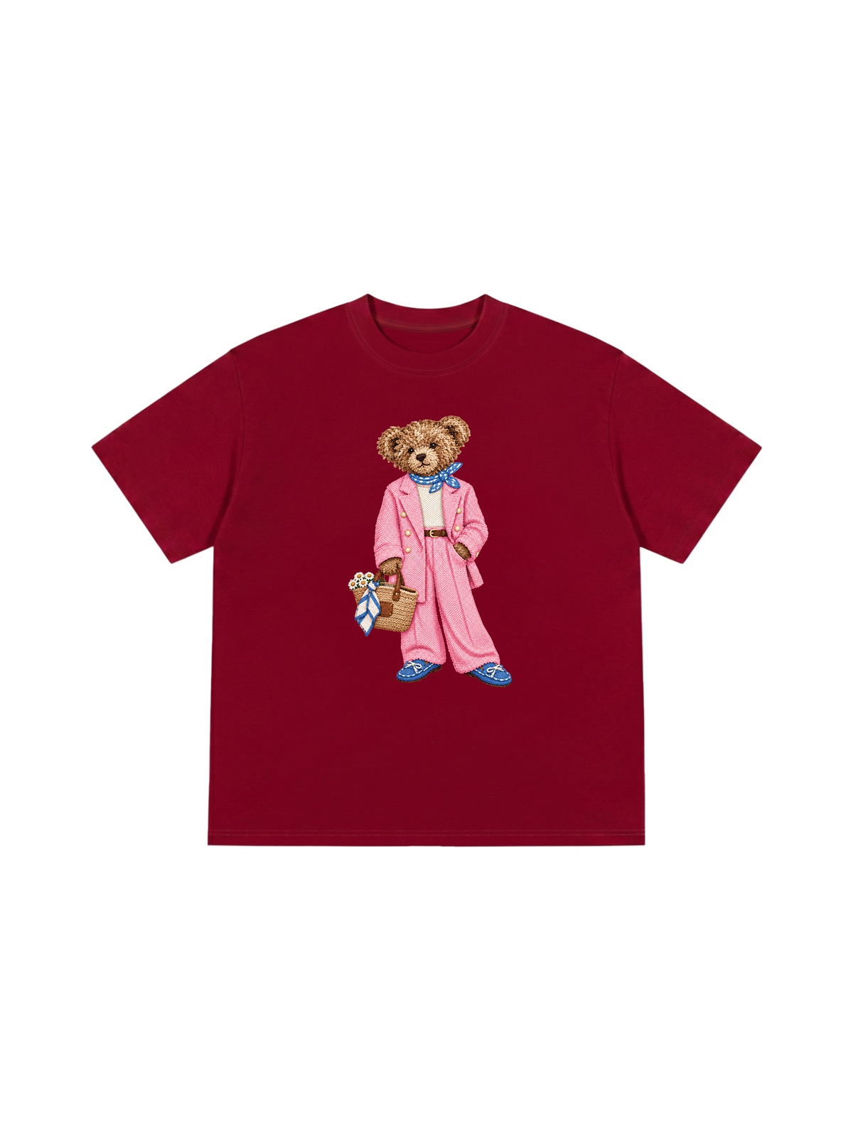 Áo Thun Relaxed Fit Bear Pink Vest