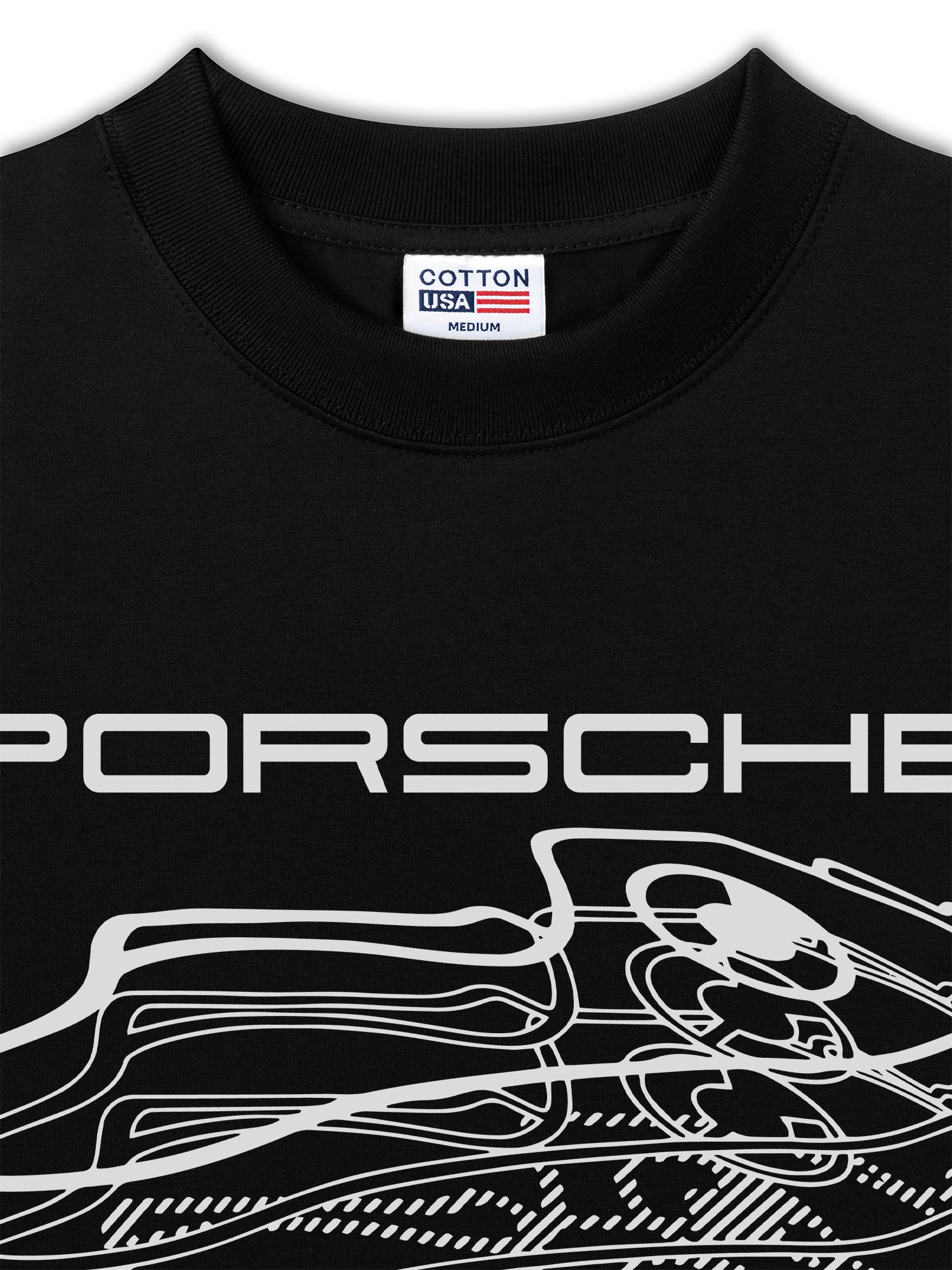 Áo Thun Relaxed Fit Porsche Weissach Map