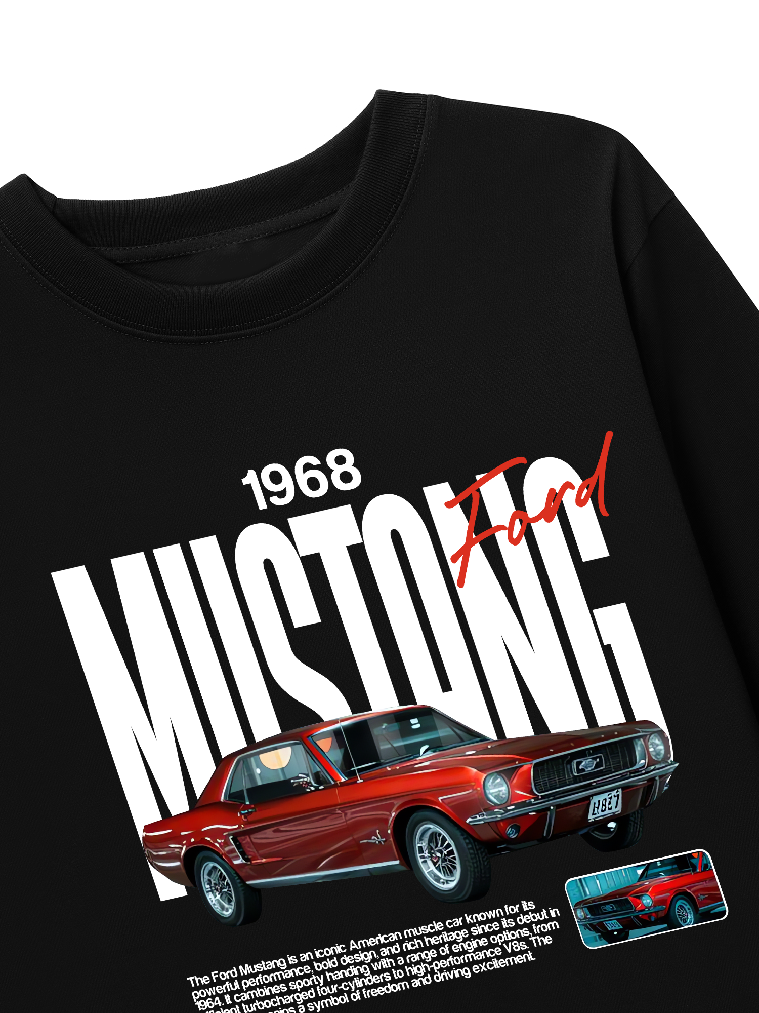 Áo Thun Dài Tay Ford 1968 Mustang