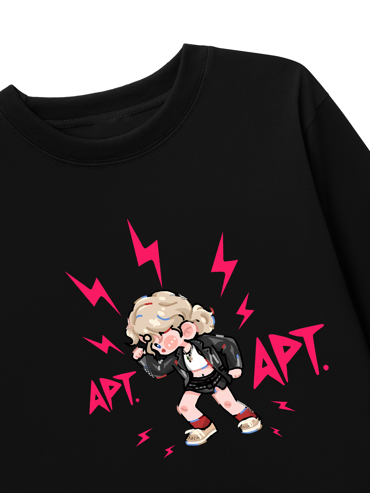Áo Thun Dài Tay Black Pink Cute APT