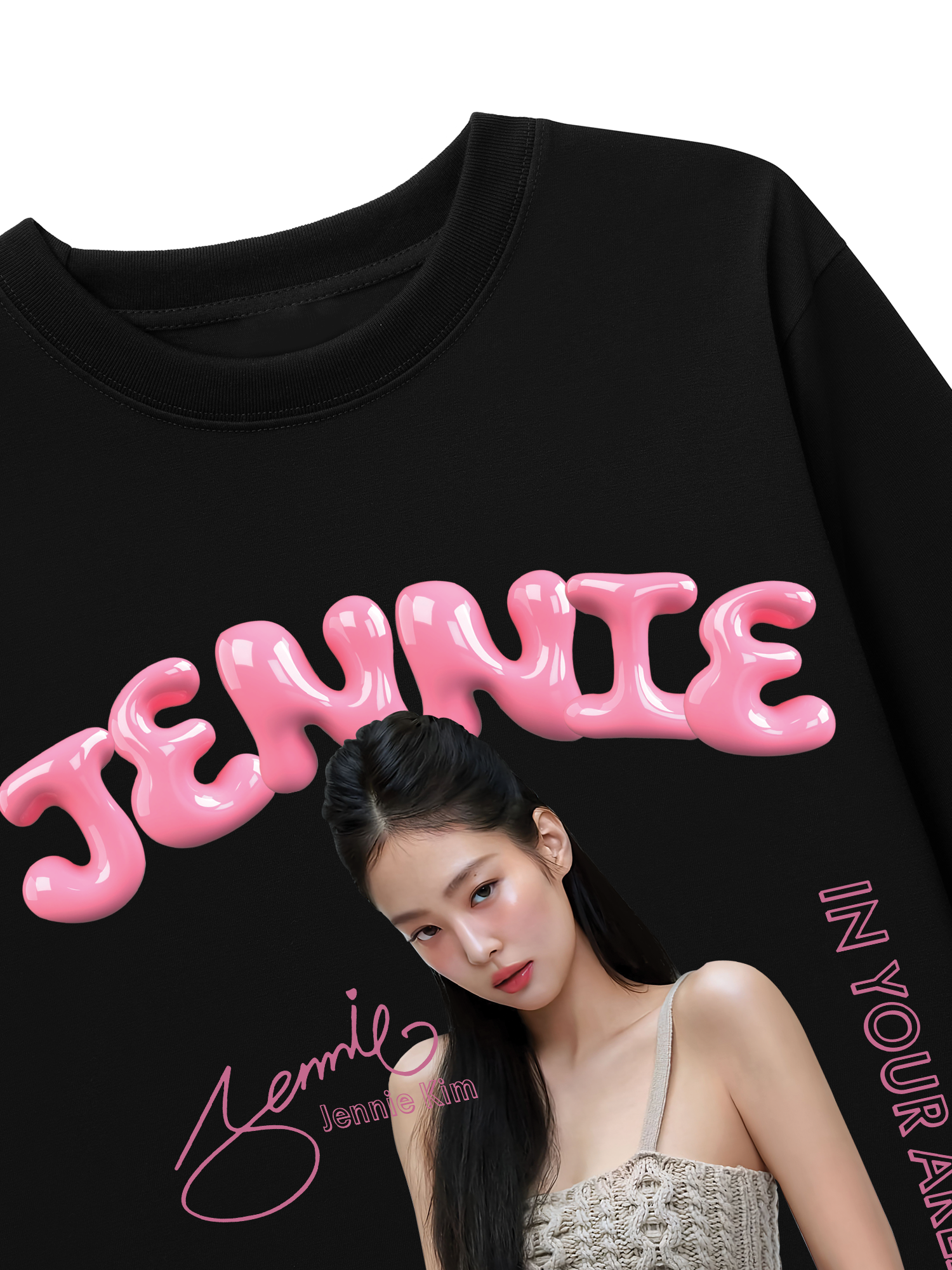 Áo Thun Dài Tay Black Pink Jennie In Your Area