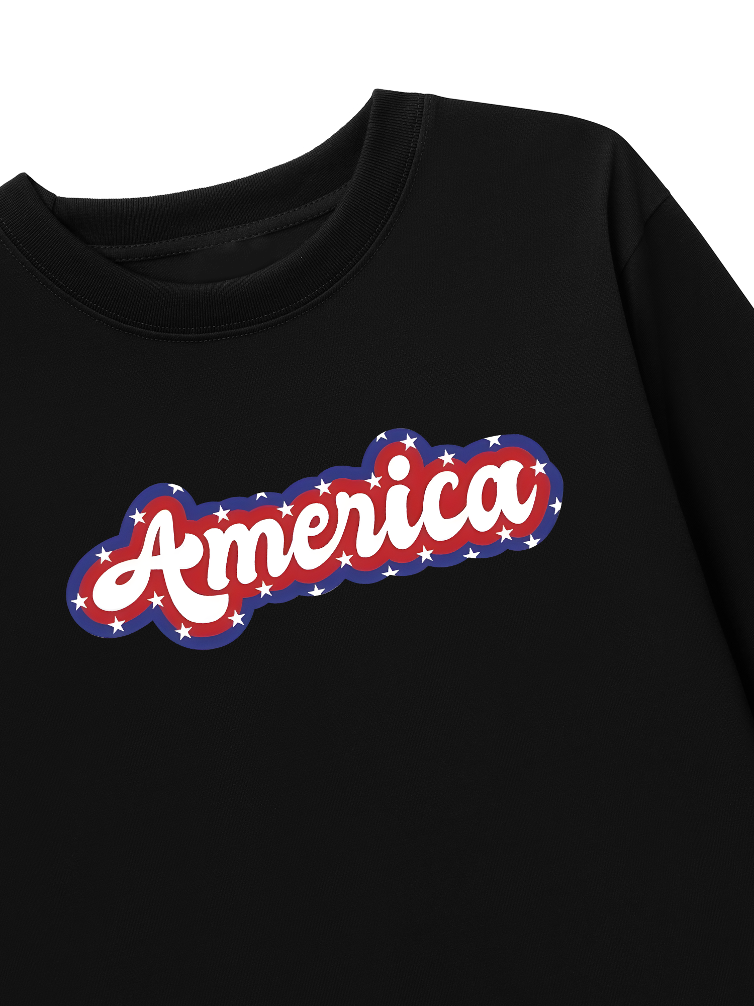 Áo Thun Dài Tay USA Retro Flag America