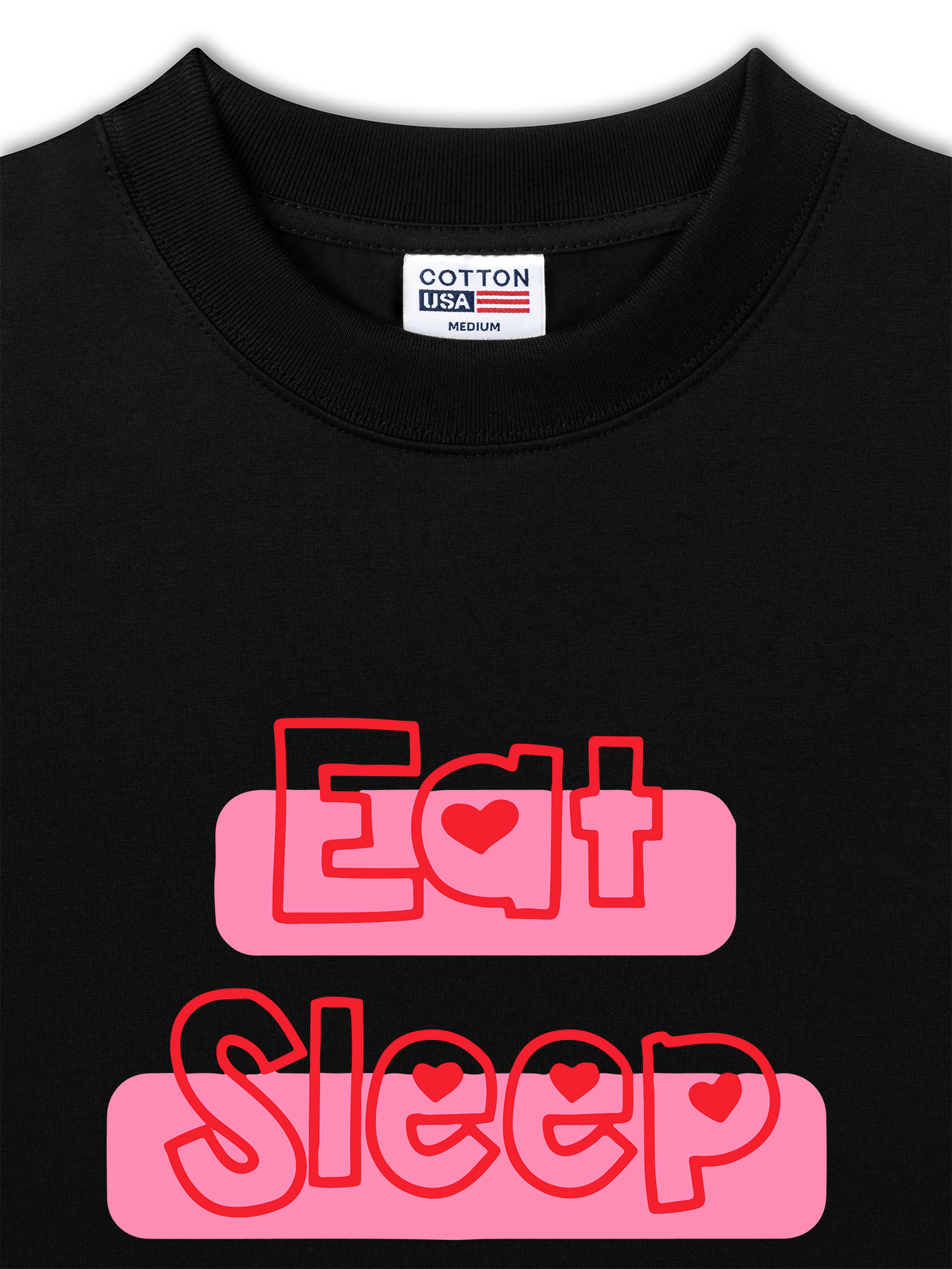 Áo Thun Relaxed Fit Eat Sleep Be Cute