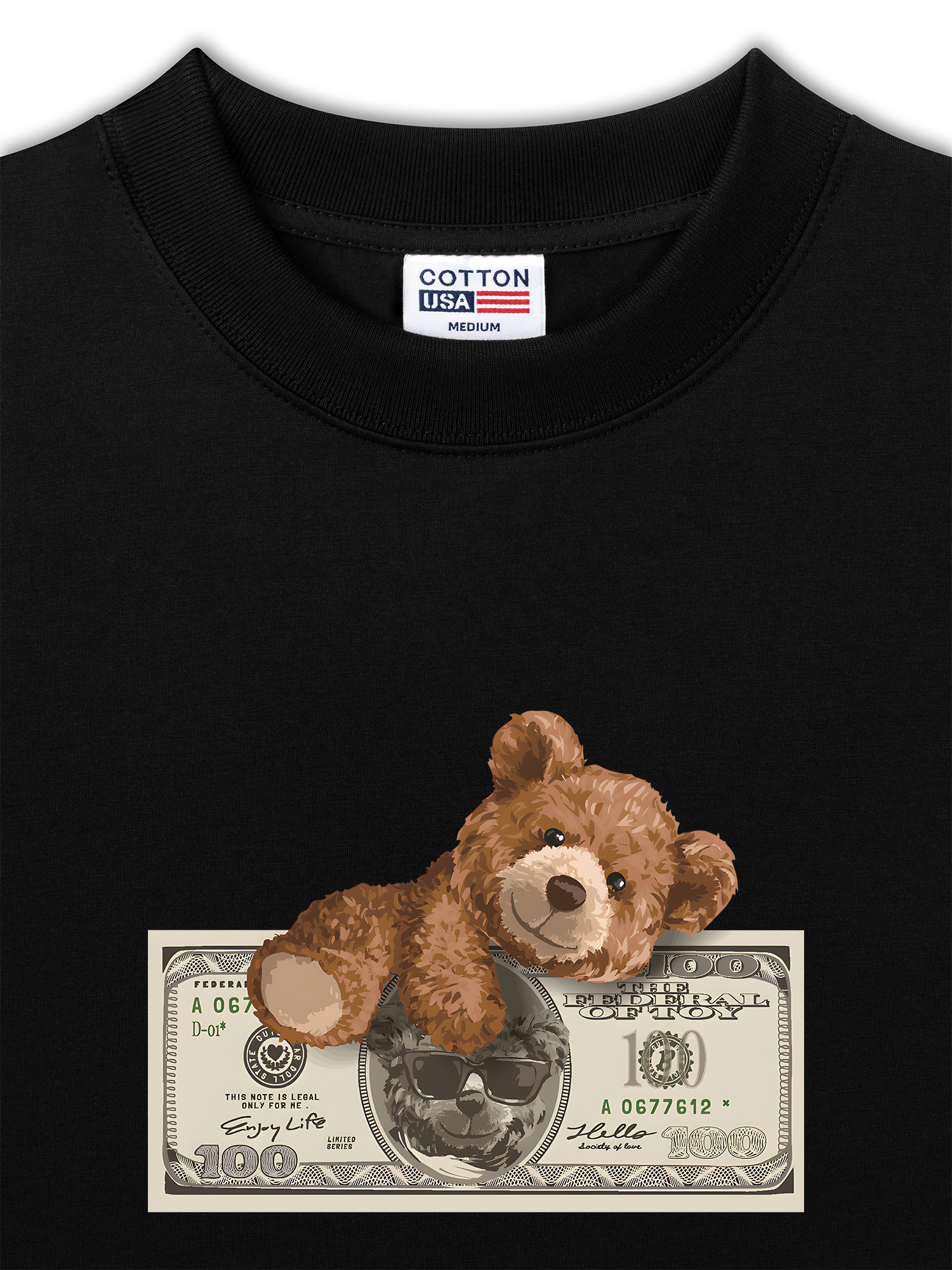 Áo Thun Relaxed Fit Money Teddy Dollar