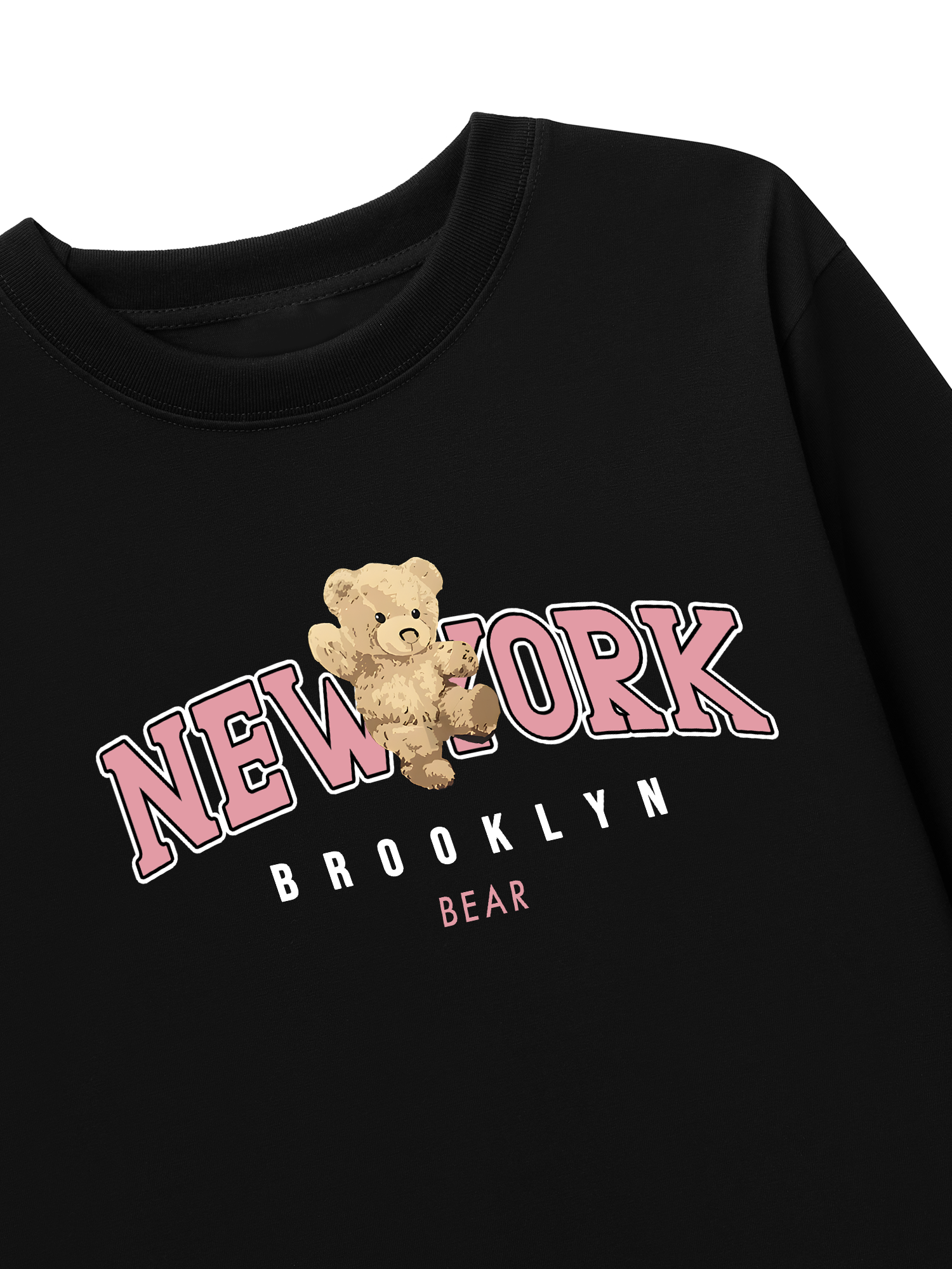 Áo Thun Dài Tay City Pink New York Bear