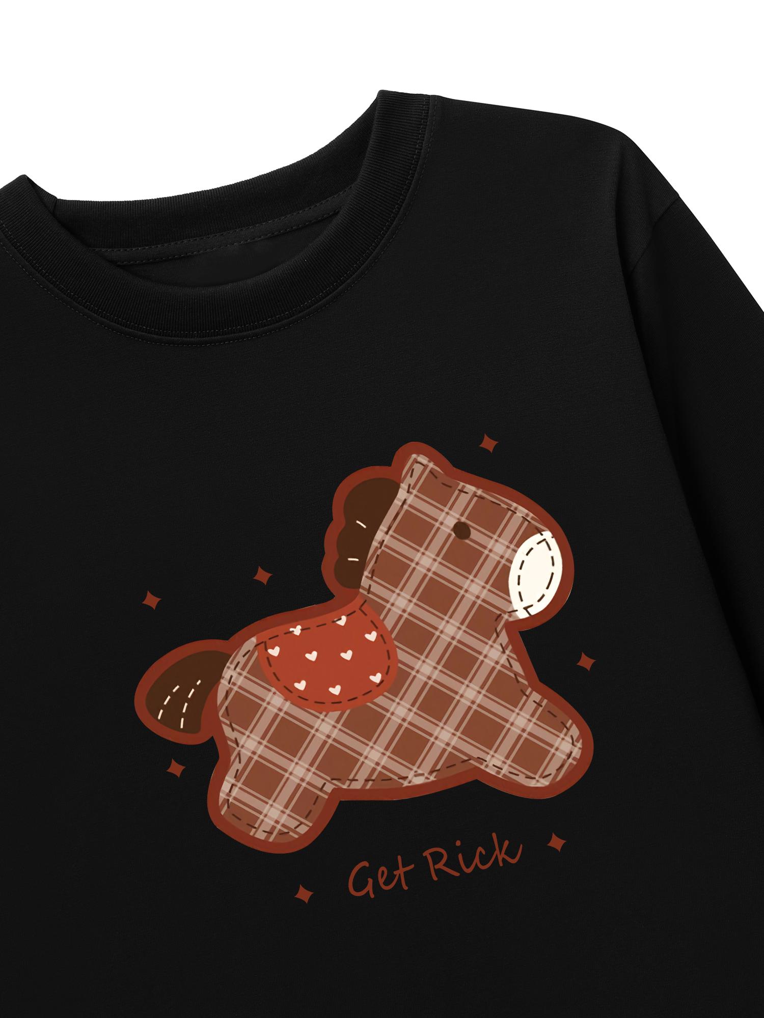 Áo Thun Dài Tay Plaid Horse