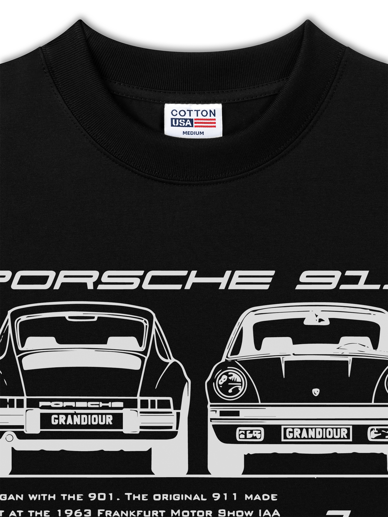 Áo Thun Relaxed Fit Porsche 911 Blueprint