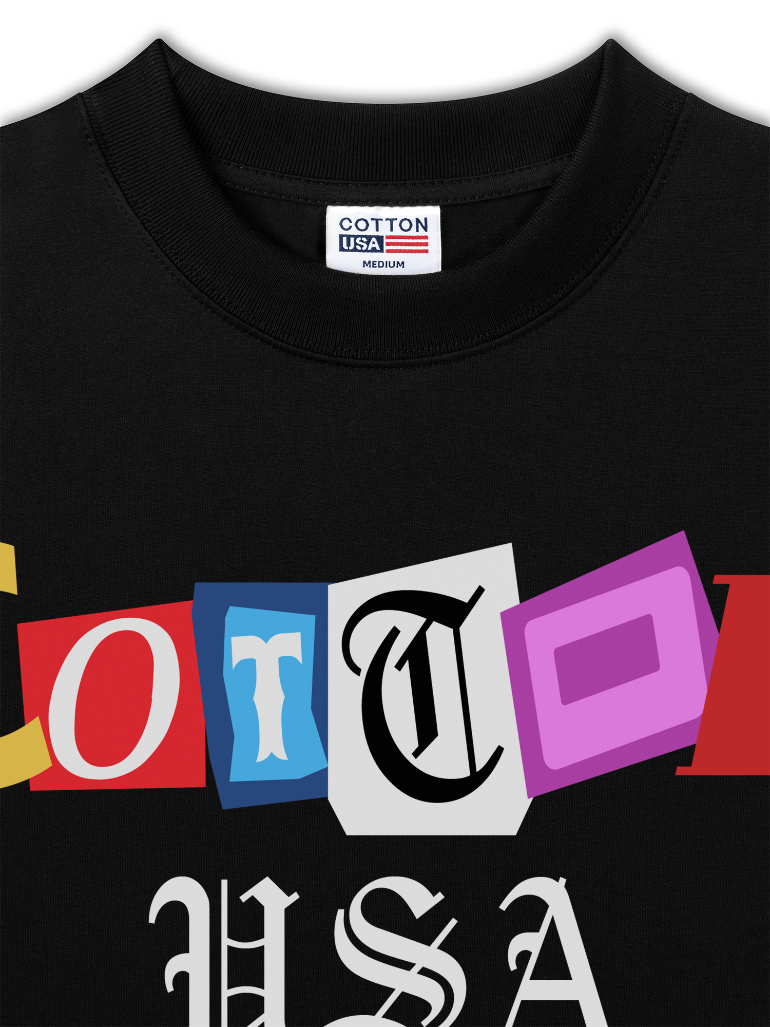 Áo Thun Relaxed Fit USA Paper Cut