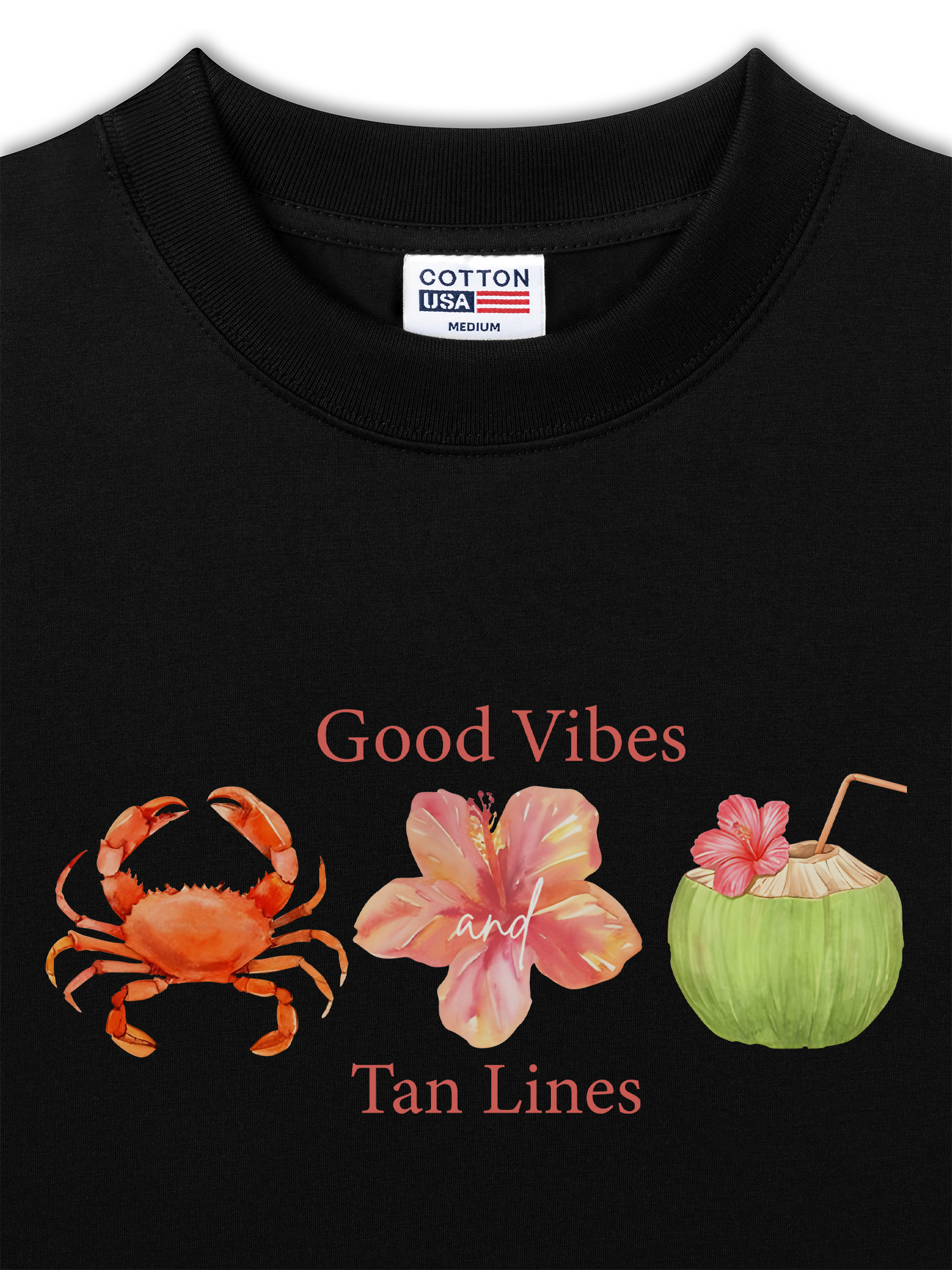 Áo Thun Relaxed Fit Tropical Good Vibes Tan Lines