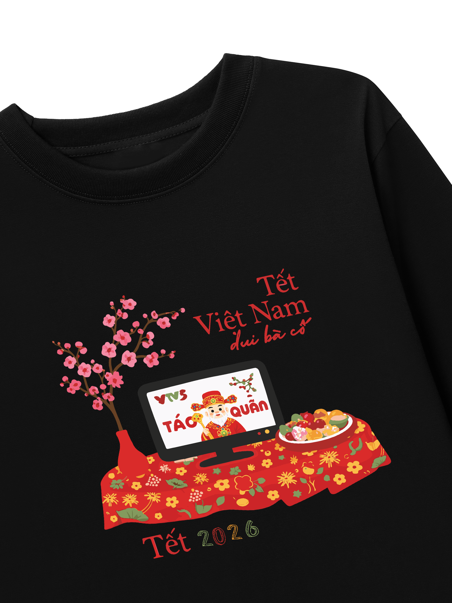 Áo Thun Dài Tay Tết Việt Nam - Xem Táo Quân