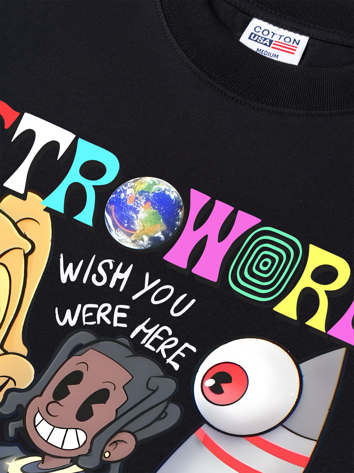 Áo Thun Relaxed Fit Rapper Astroworld Travis