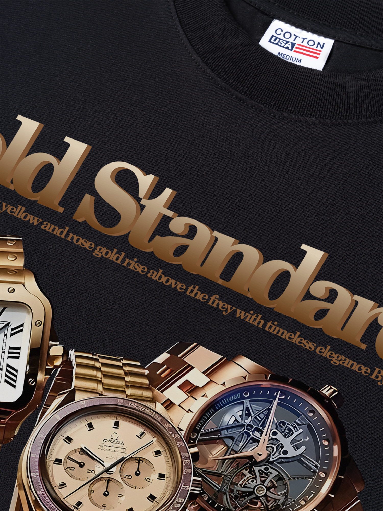 Áo Thun Relaxed Fit Watch Gold Standards